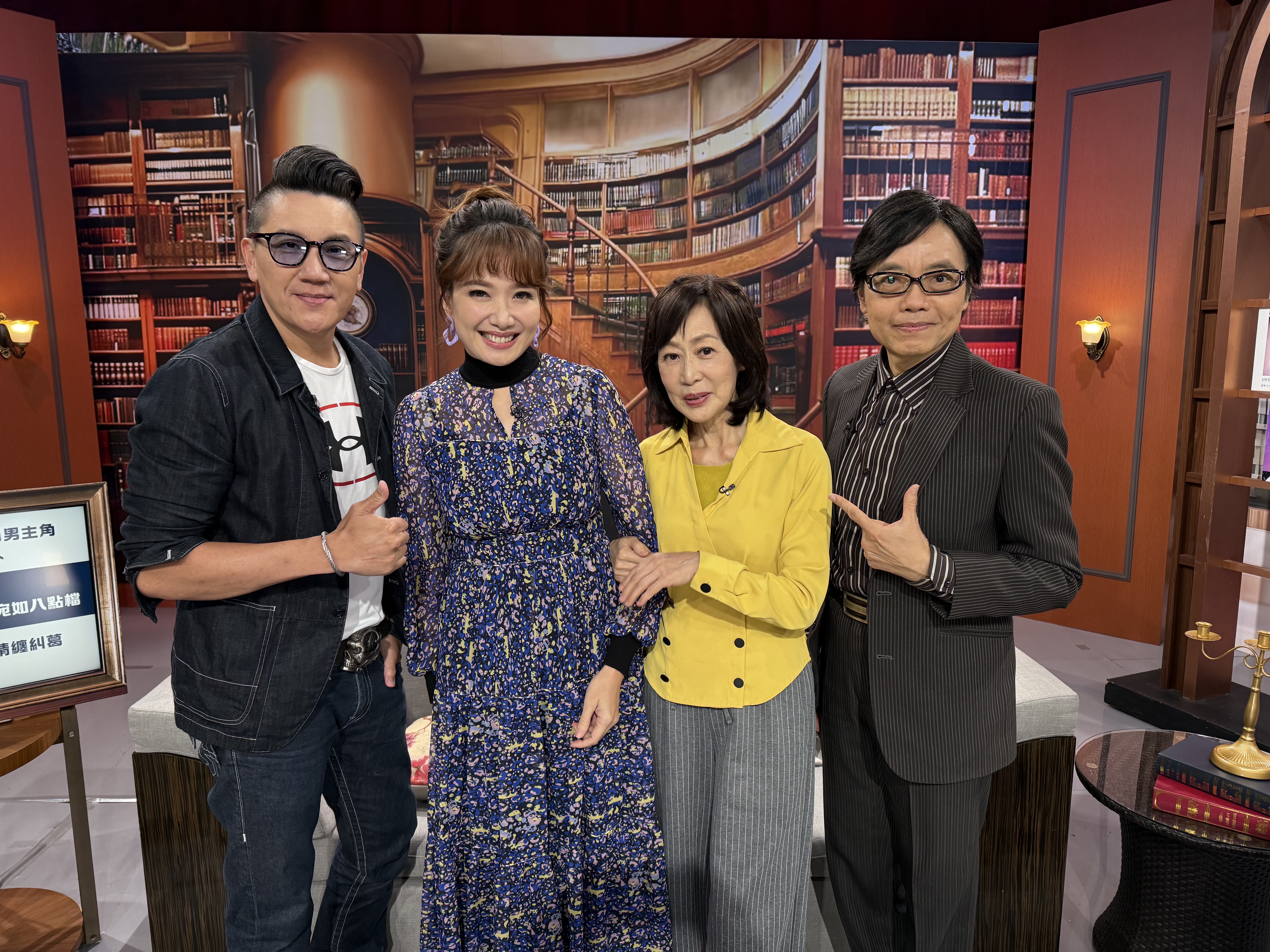 孫國豪上丁靜怡主持的JET綜合台娛樂談話性節目《娛樂頭版頭》。（JET綜合台提供）