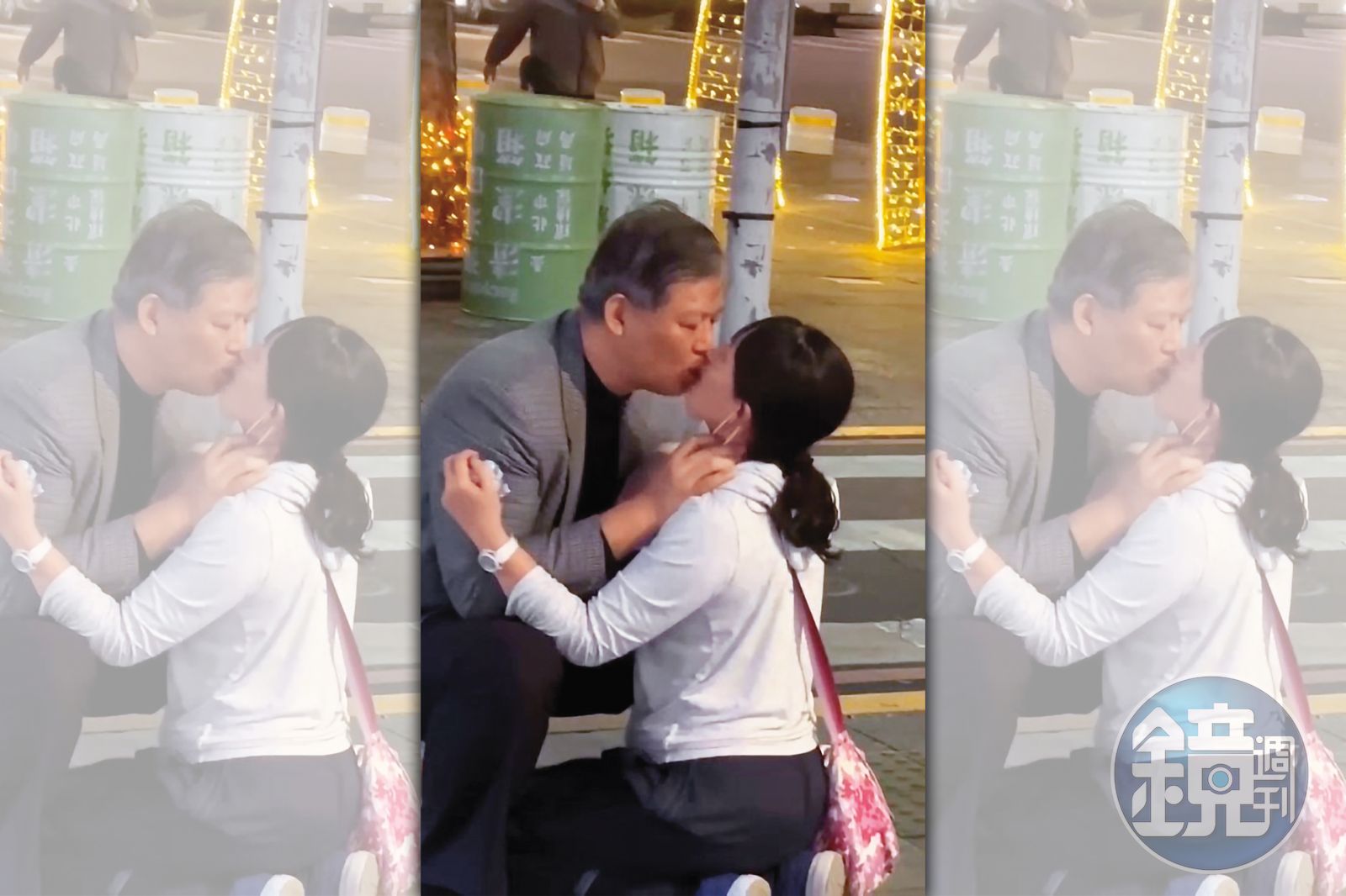 國安局特勤中心少將謝靜華去年在路邊強吻國防部馬尾女,引發爭議。(資料照)