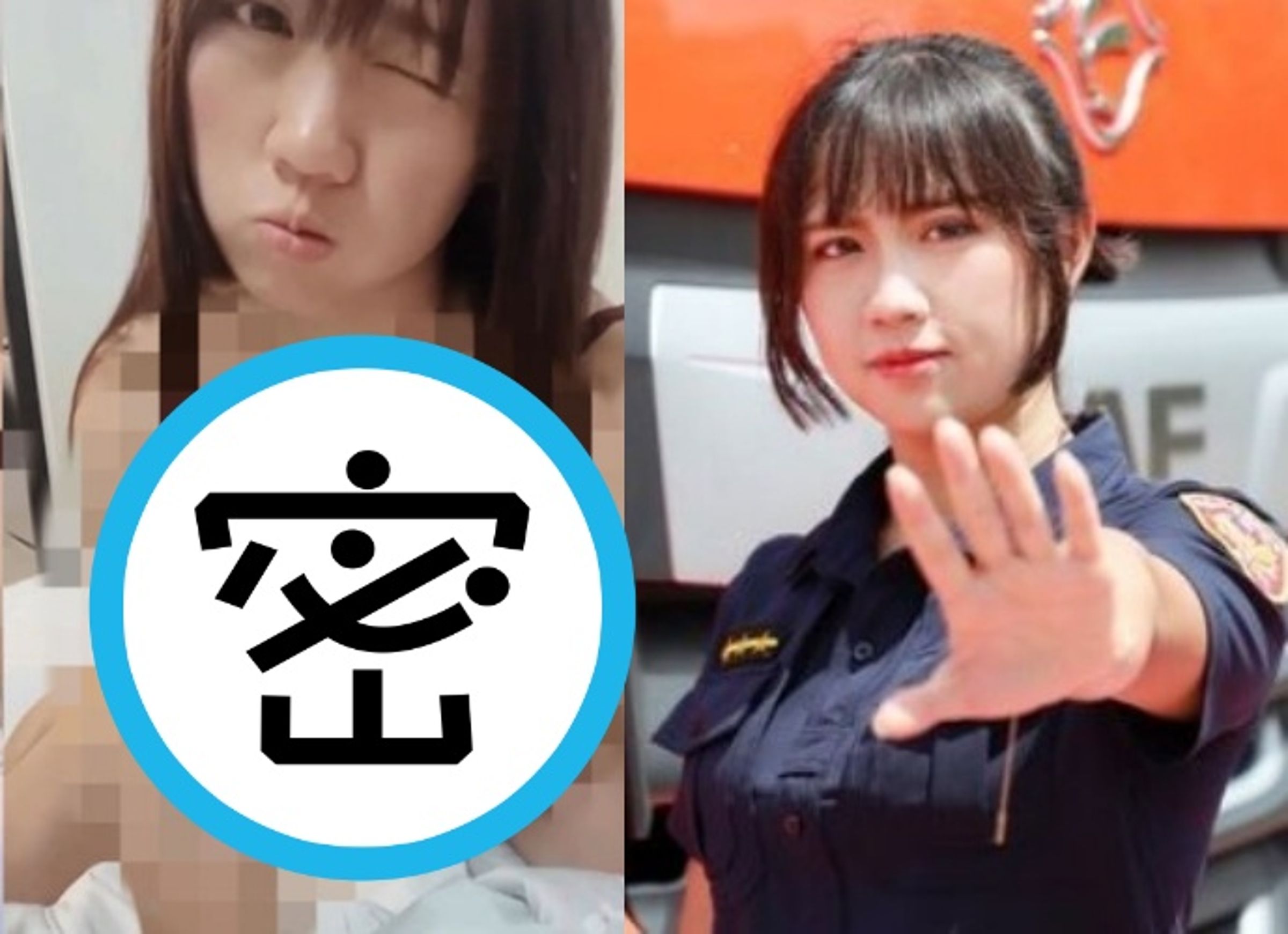 網紅女警因在個人IG發布身穿薄紗、露乳溝的性感拜年影片掀風波。（翻攝畫面）