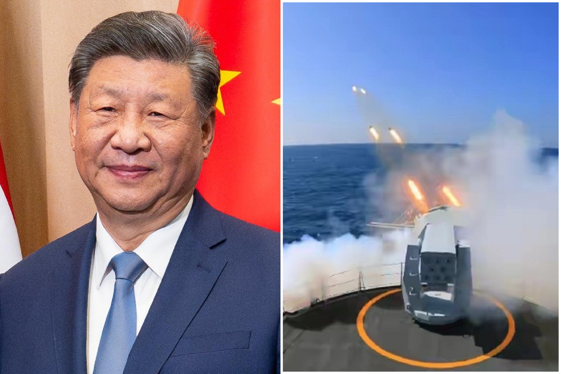 中共今在台海附近軍演，罵川普政權「縱容台獨」。（翻自微博）