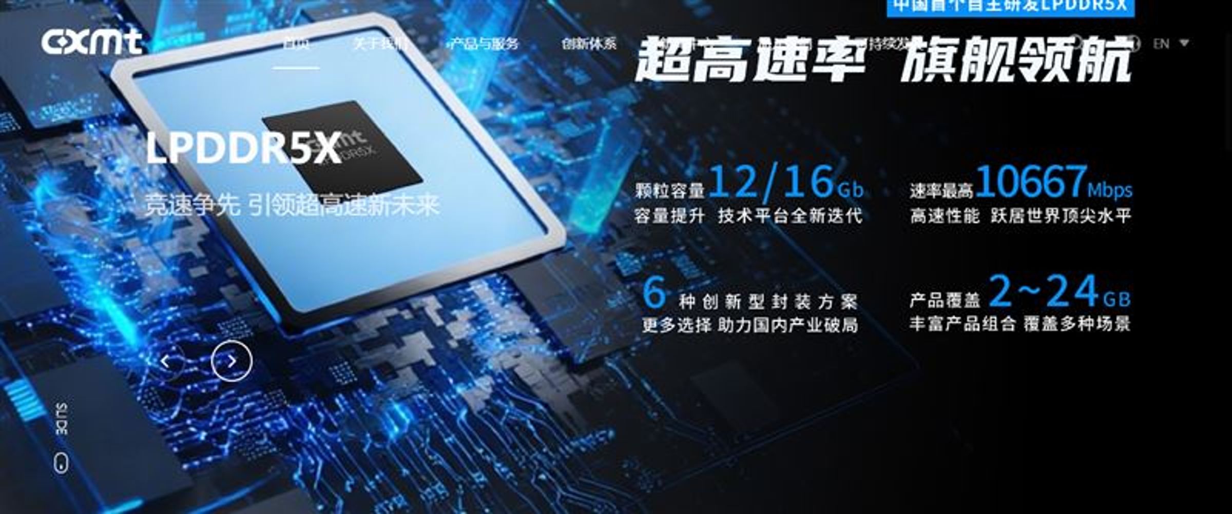從基礎建設到模型,中國近期積極展示AI發展能力。(翻攝自長鑫存儲官網)