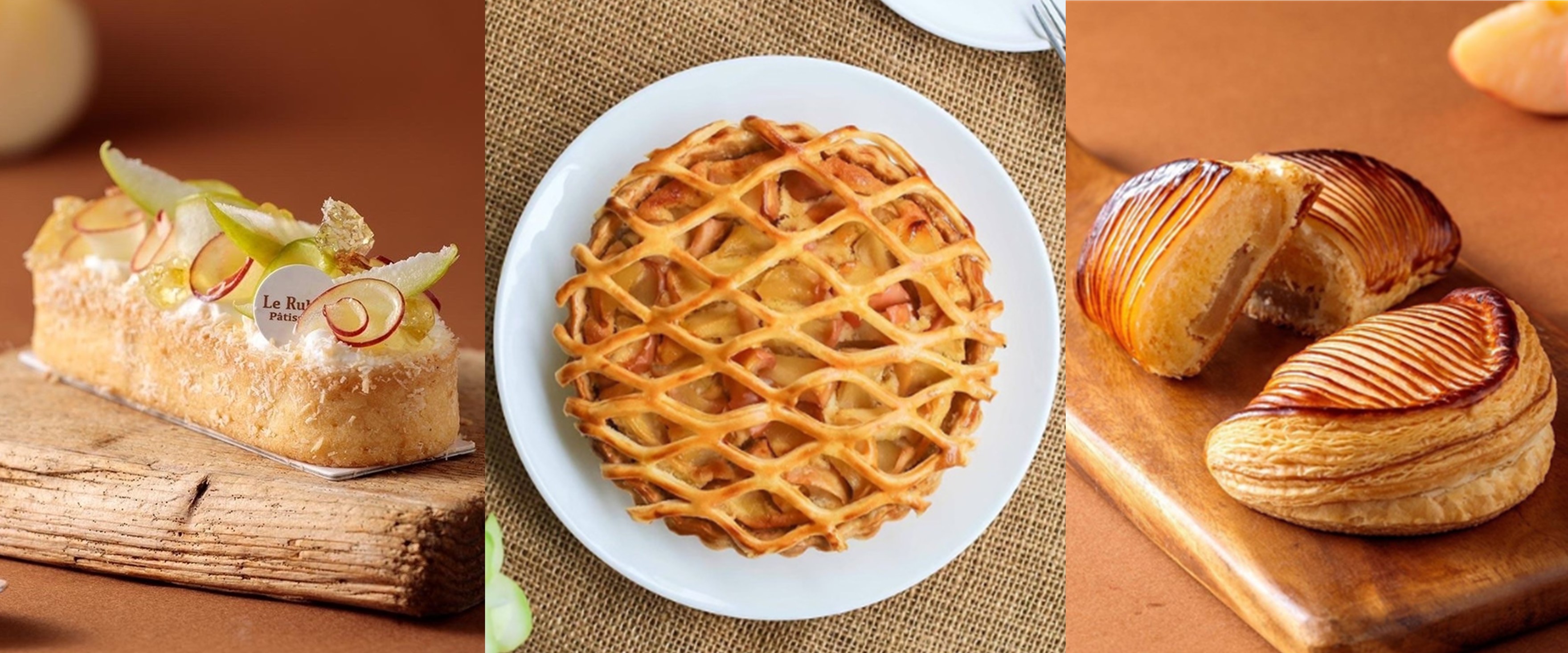 法朋蛋糕使用弘前特選蘋果製作多款當季甜點，相當誘人。（Le RubanPâtisserie法朋蛋糕提供）