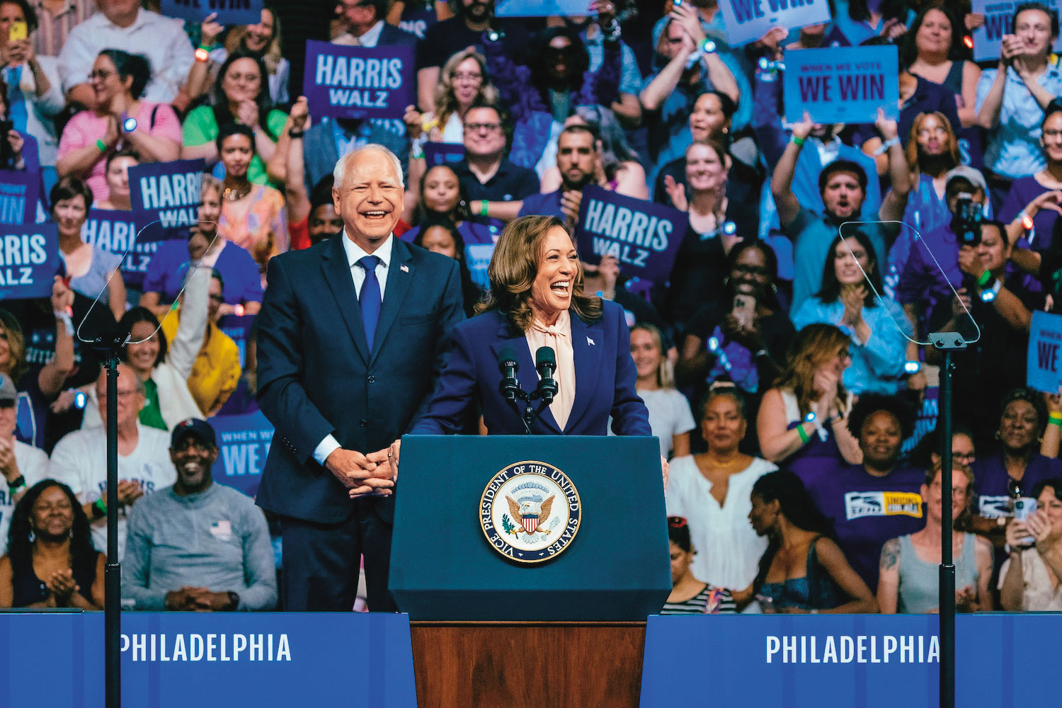 美國總統大選辯論會之後，華爾街已轉向「賀錦麗交易」。（翻攝Kamala Harris臉書）