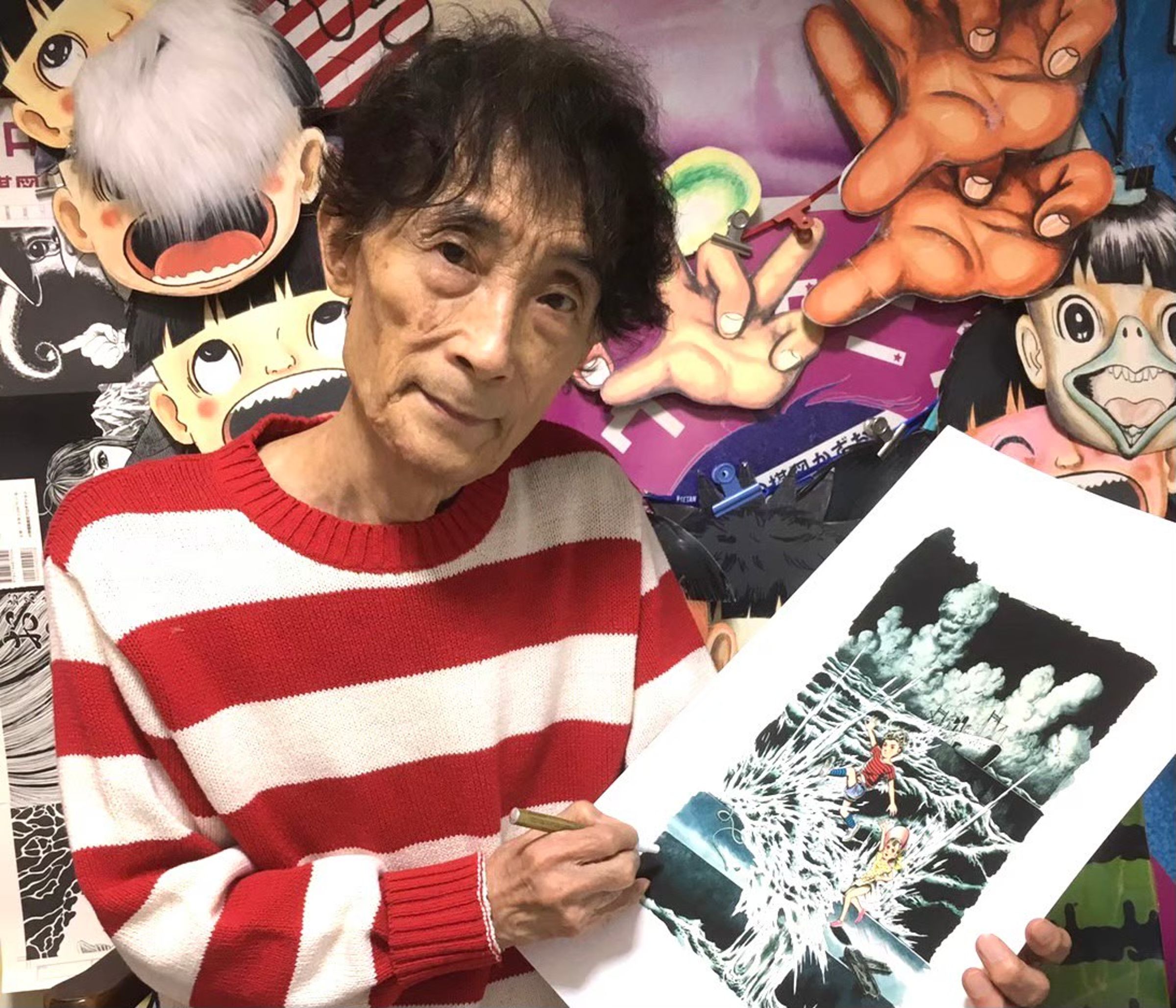 日本恐怖漫畫大師楳圖一雄辭世,享壽88歲。(翻攝UMEZZ ART PROJECT X)