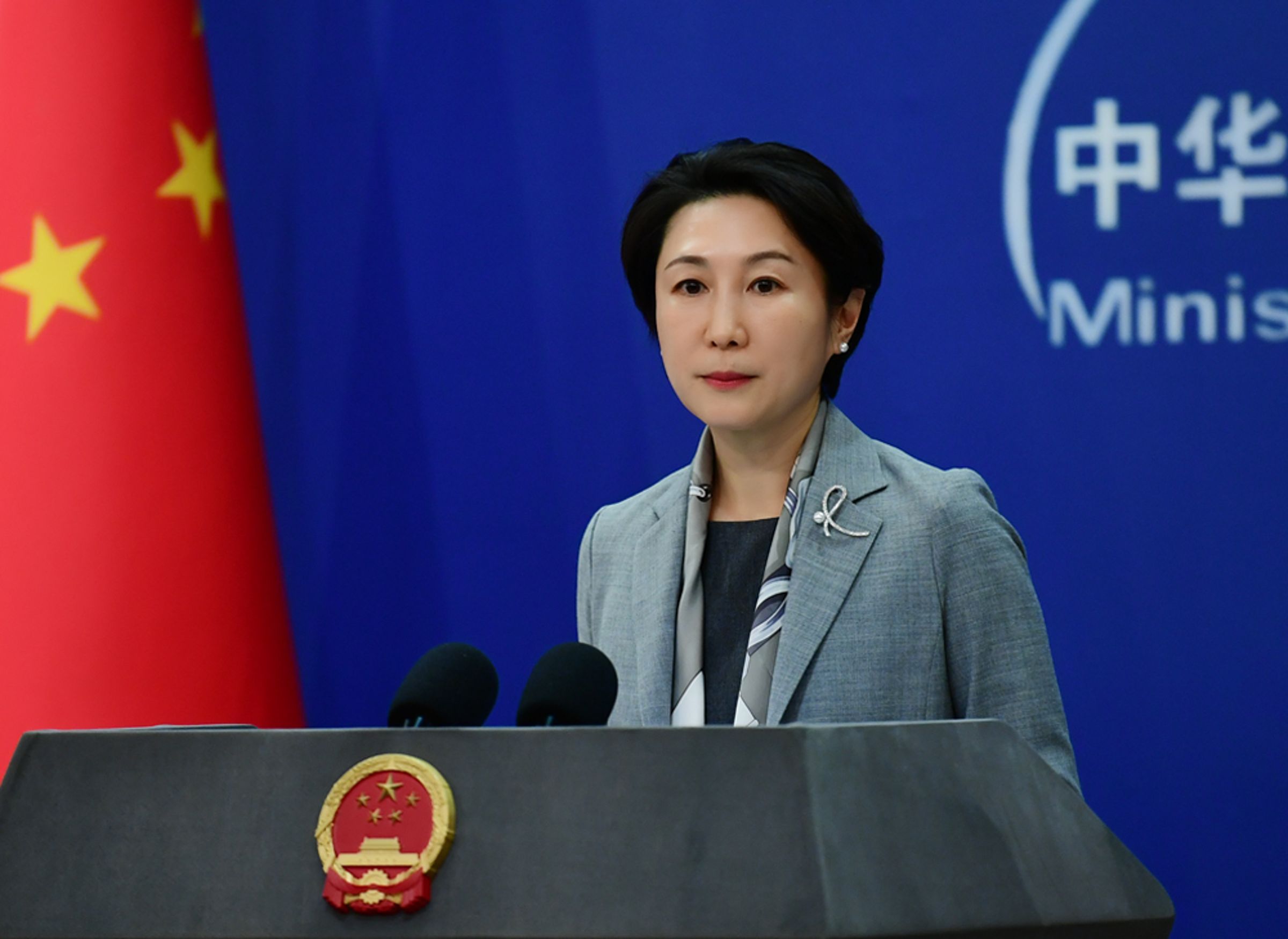 中共外交部發言人毛寧今在記者會上回應諾魯與台斷交問題。(翻攝自中華人民共和國外交部發言人辦公室臉書)