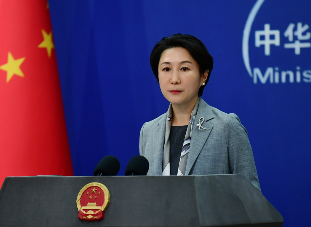 中共外交部發言人毛寧今在記者會上回應諾魯與台斷交問題。（翻攝自中華人民共和國外交部發言人辦公室臉書）