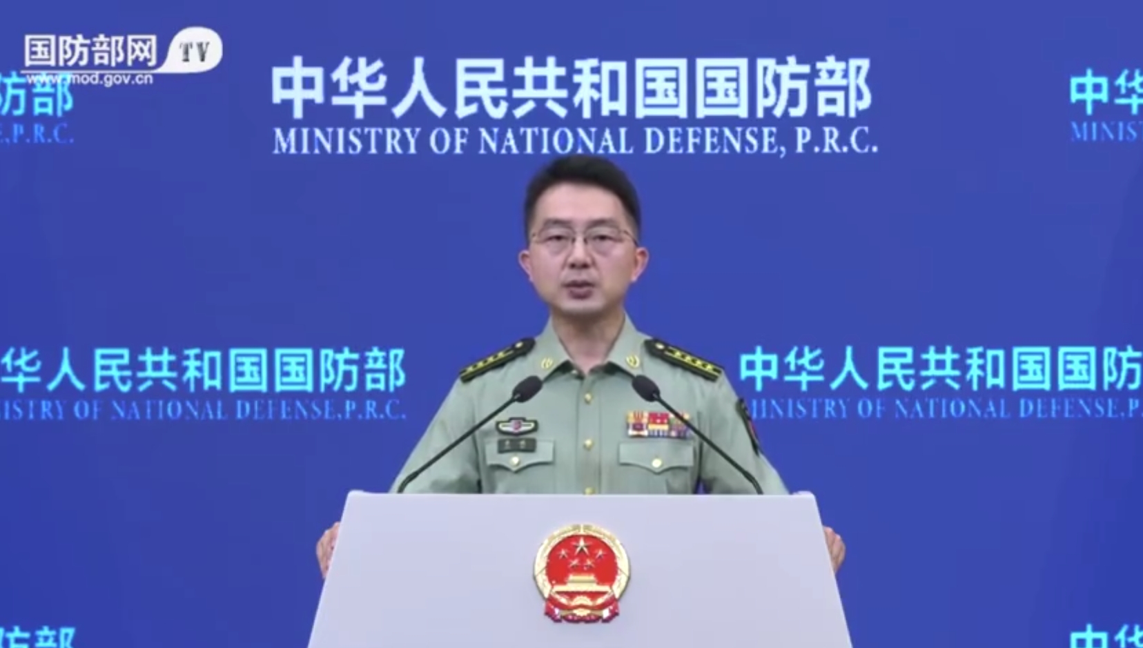 對於「福建艦」近日通過航行於台灣海峽，中國國防部聲稱不針對任何特定國家和目標。（翻攝自微博@央視新聞）