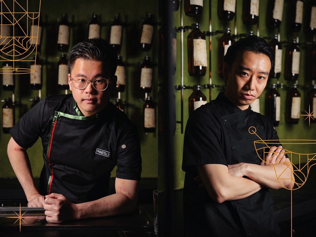 香港「Penicillin」的首席調酒師Morris Chang與Ric Chow。（澳門瑞吉酒店提供）