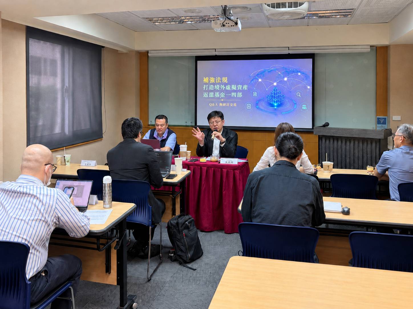 台灣民間反詐騙協會舉辦「境外交易所暨穩定幣發行商凍結返還精進」論壇。(台灣民間反詐騙協會提供)