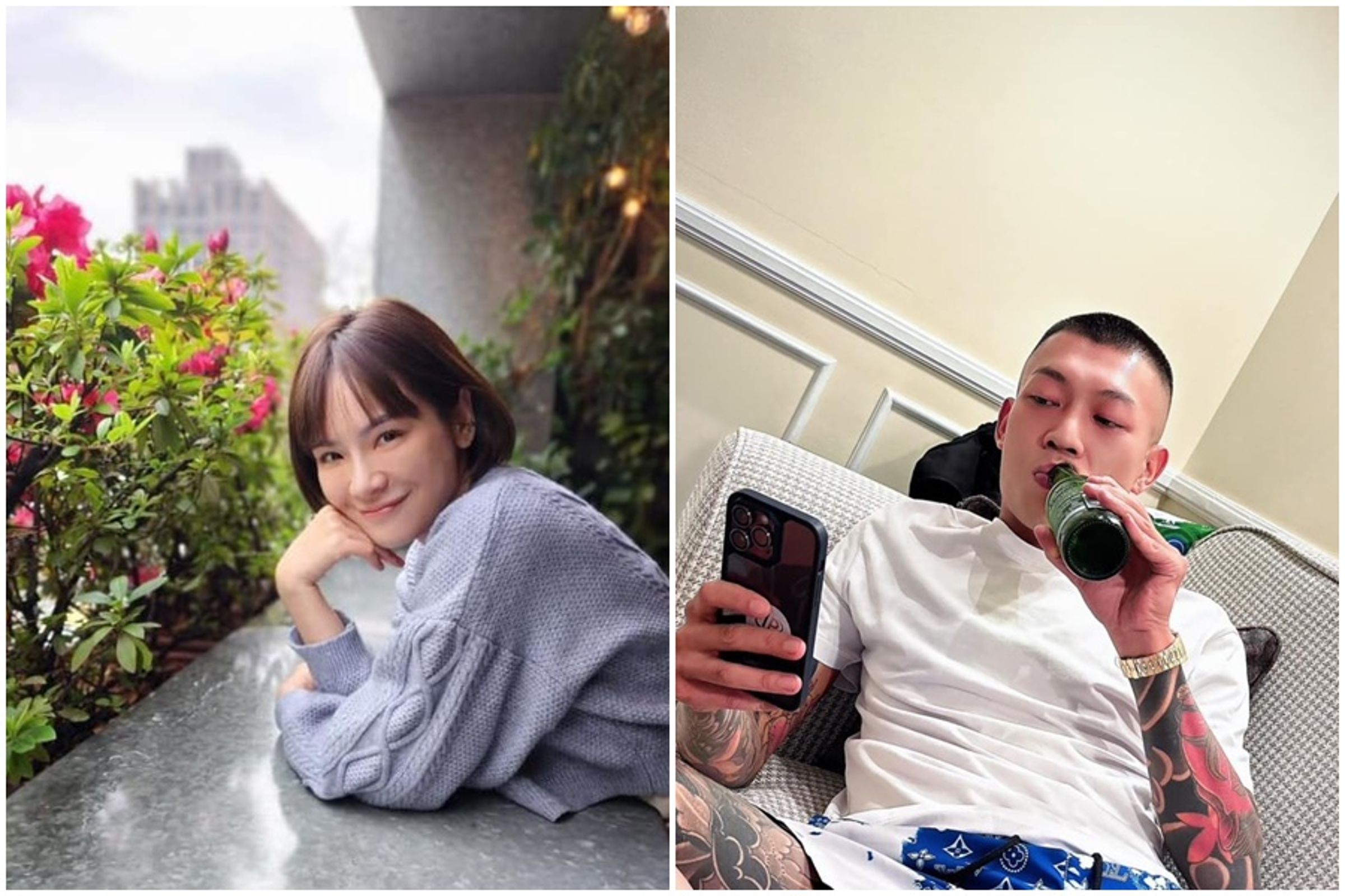 曾與她結怨又和好的網紅鳳梨稍早發文,猜測打陳沂的幕後的主嫌是誰。(翻攝自陳沂、鳳梨臉書)