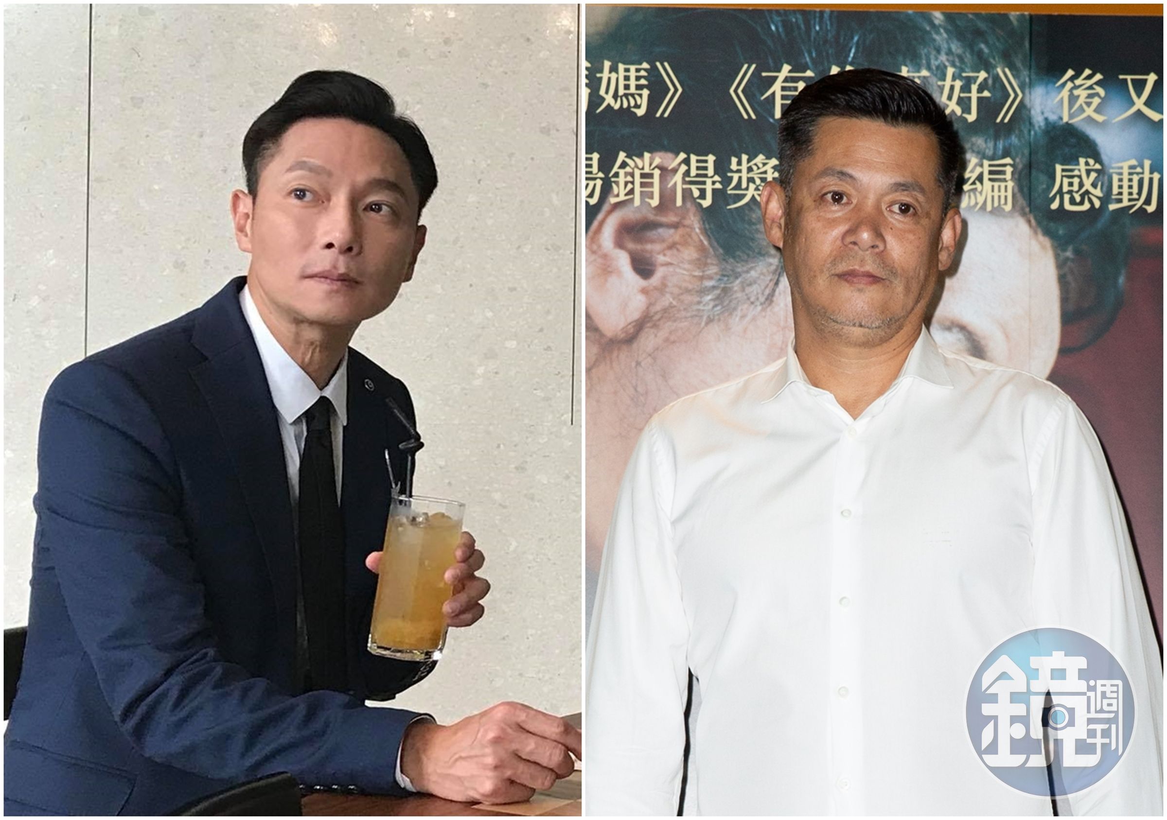 汪建民（右）辭世消息曝光，謝祖武（左）今難過po文，「鐵頭兄弟 一路走好，你還記得我這個尚智嗎？」（翻攝自謝祖武臉書／本刊資料照）