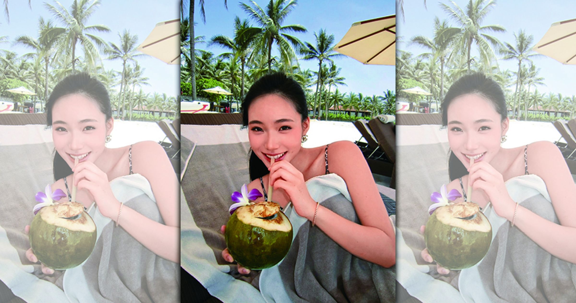 如何面對酸民不上火?學Lily喝四季酒店的椰子水,降火氣吧!(翻攝自許韶恩IG)