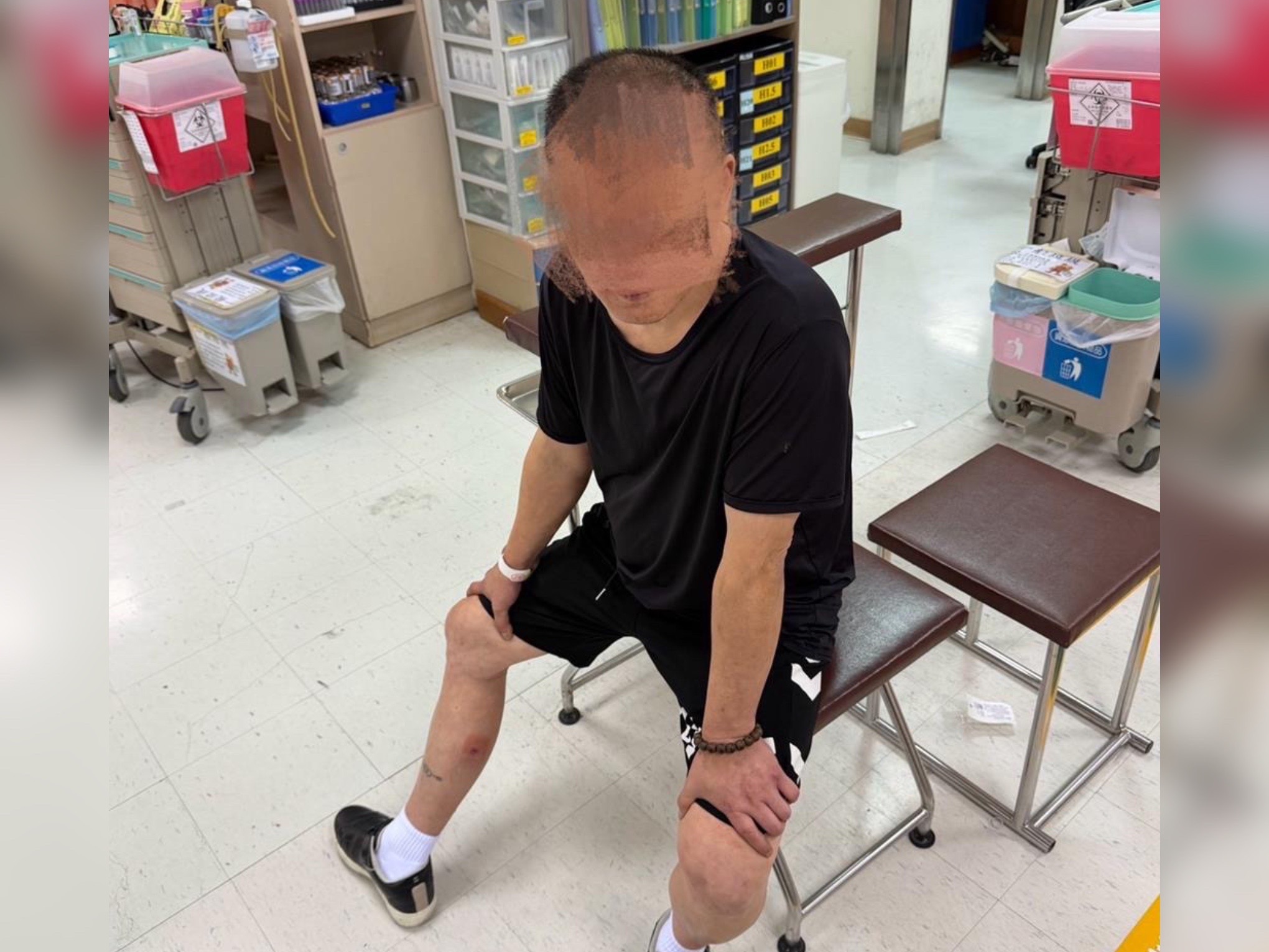 吳姓男子駕車拒檢遭開7槍，疑小腿卡彈躲3天落網。（翻攝畫面）