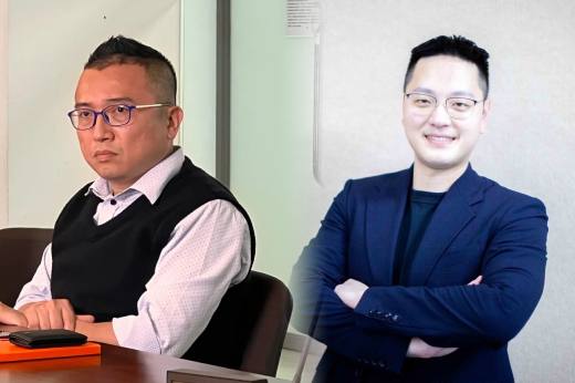 周榆修（左）、戴于文（右）今遭約談。（民眾黨提供、翻攝民眾黨官網）