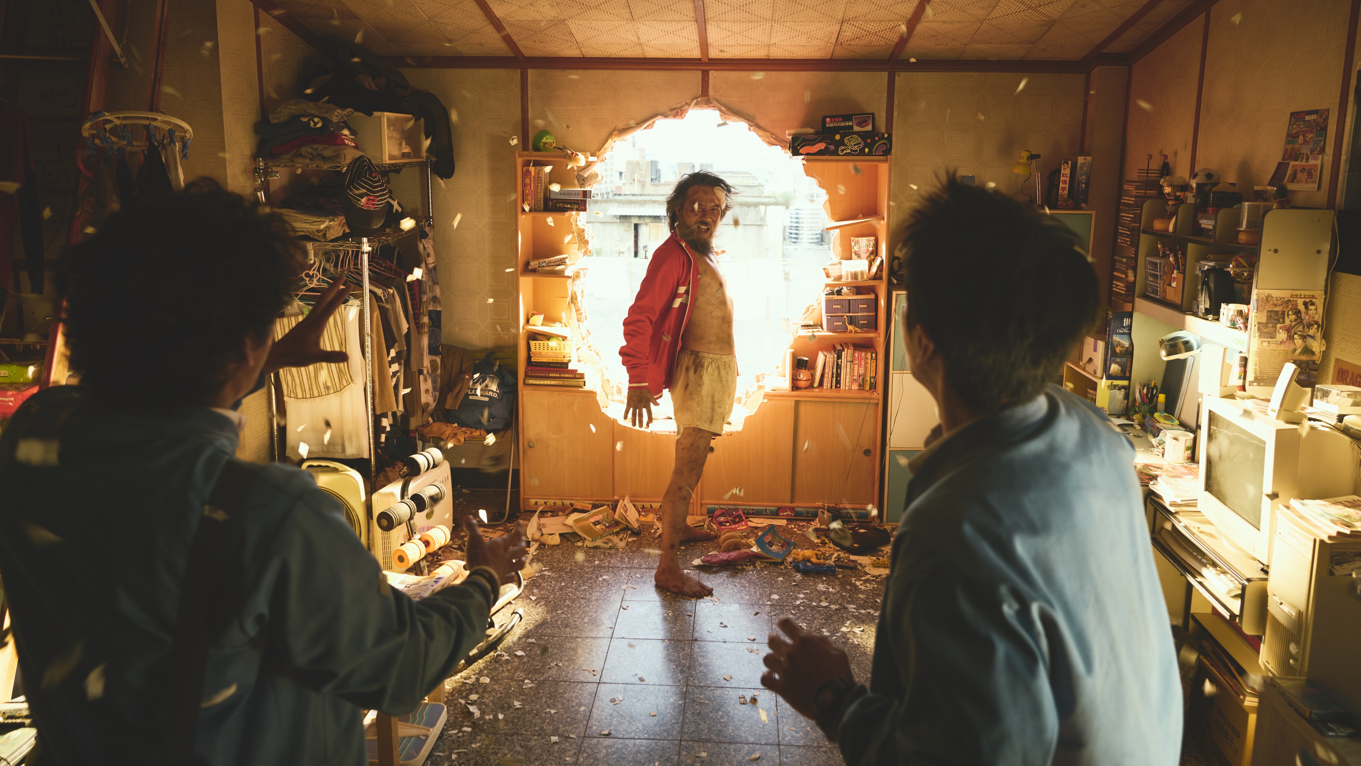 九把刀奇幻動作電影《功夫》由柯震東（右起）、戴立忍與朱軒洋等主演。  （麻吉砥加提供）