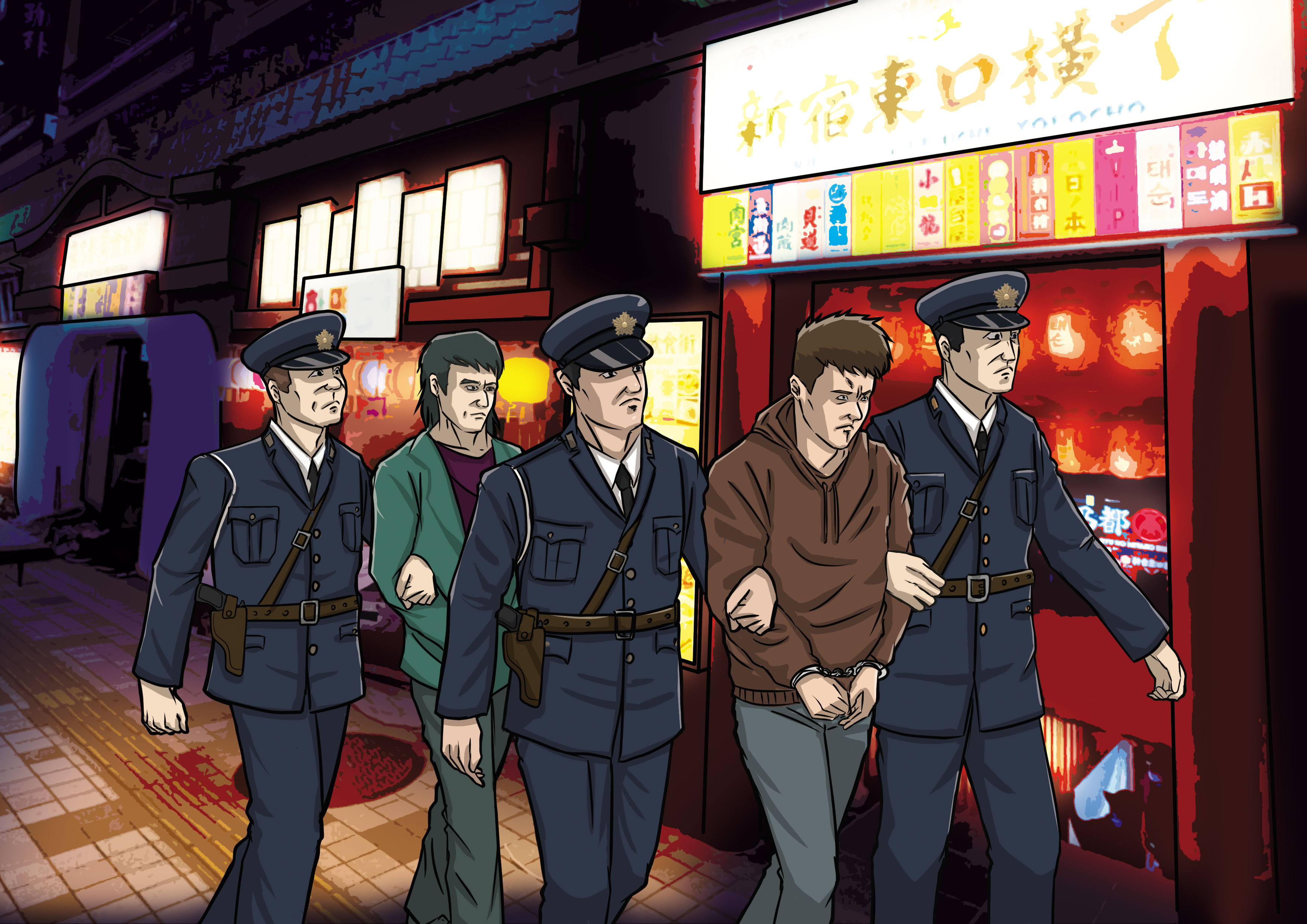 劉煥榮從菲律賓逃往日本，卻因日本警方查緝毒品案，在東京新宿被捕。