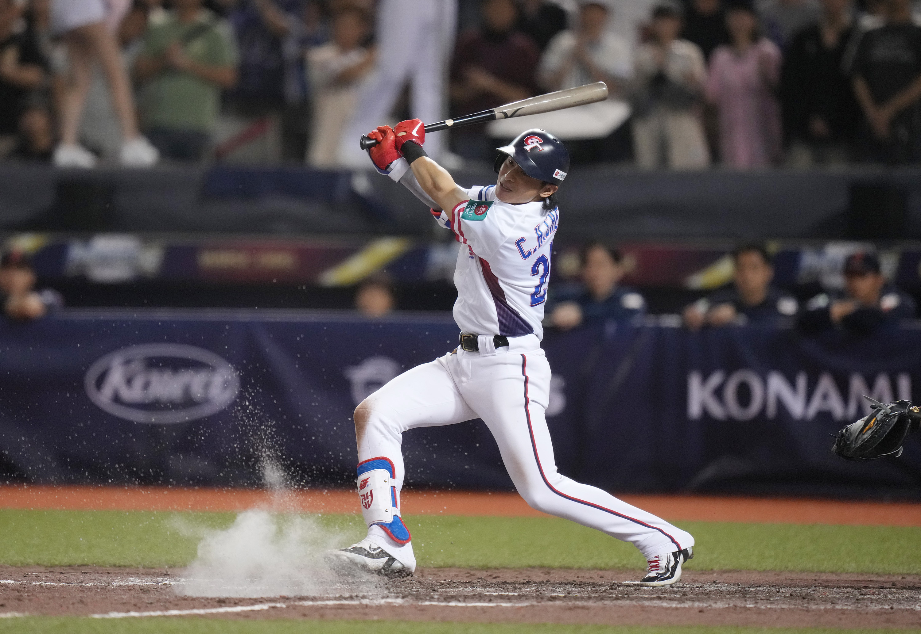 「台灣隊長」陳傑憲本屆比賽手感超火燙，打擊率來到誇張的6成67。（中華棒協提供）