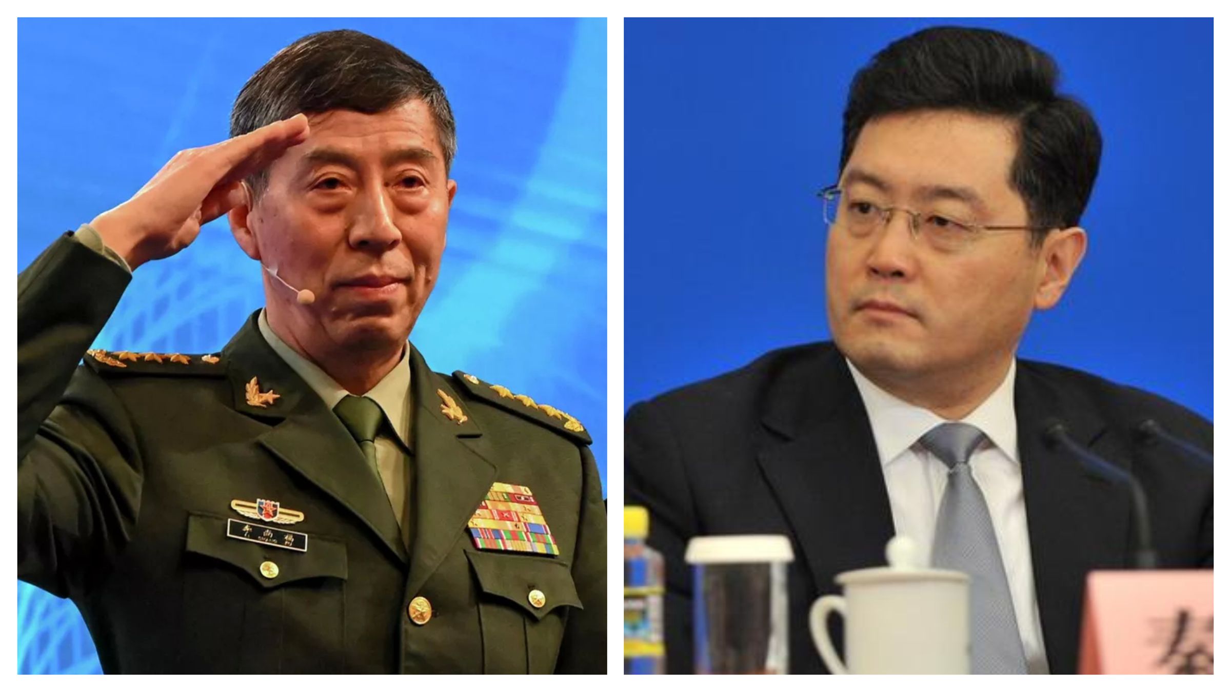李尚福被免去國防部長職務,秦剛則被免去國務委員職務。(翻攝自微博@俄羅斯衛星通訊社、靈靈看世界)