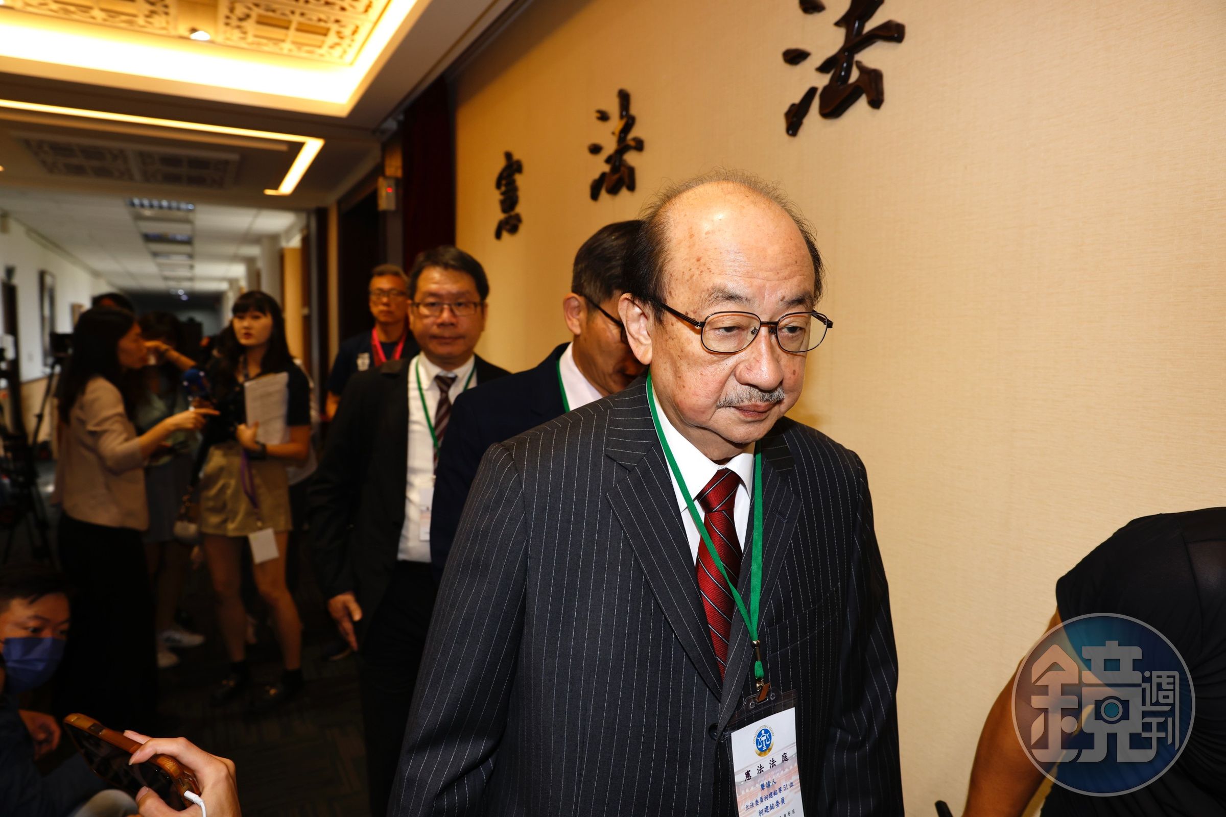 民進黨立委柯建銘等人代表民進黨團出席憲法法庭言詞辯論。