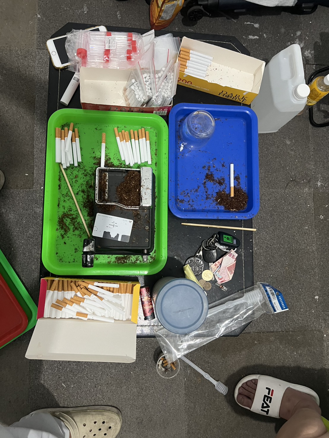 被查扣的彩虹菸。（彰檢提供）