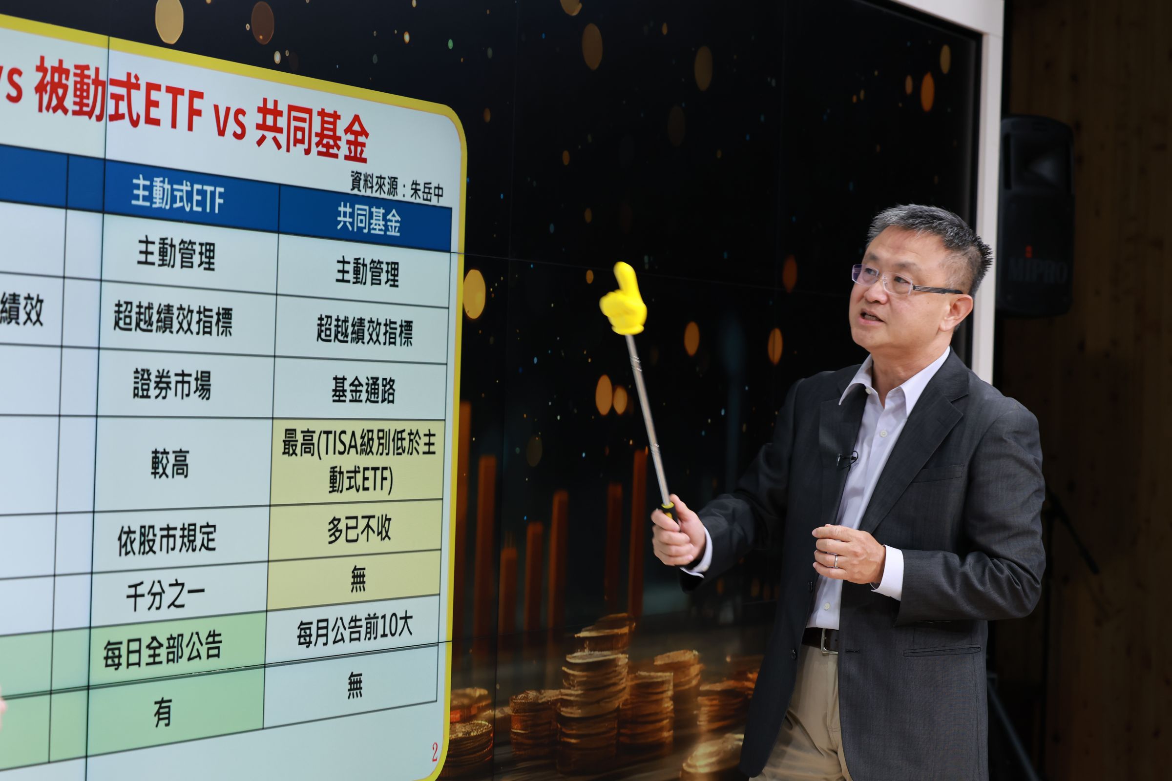 主動式ETF快速崛起,朱岳中認為績效才是投資人選擇商品時最重要的依據。