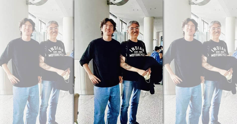 屠衡曝與父親屠穎的合照。（翻攝自屠衡IG）