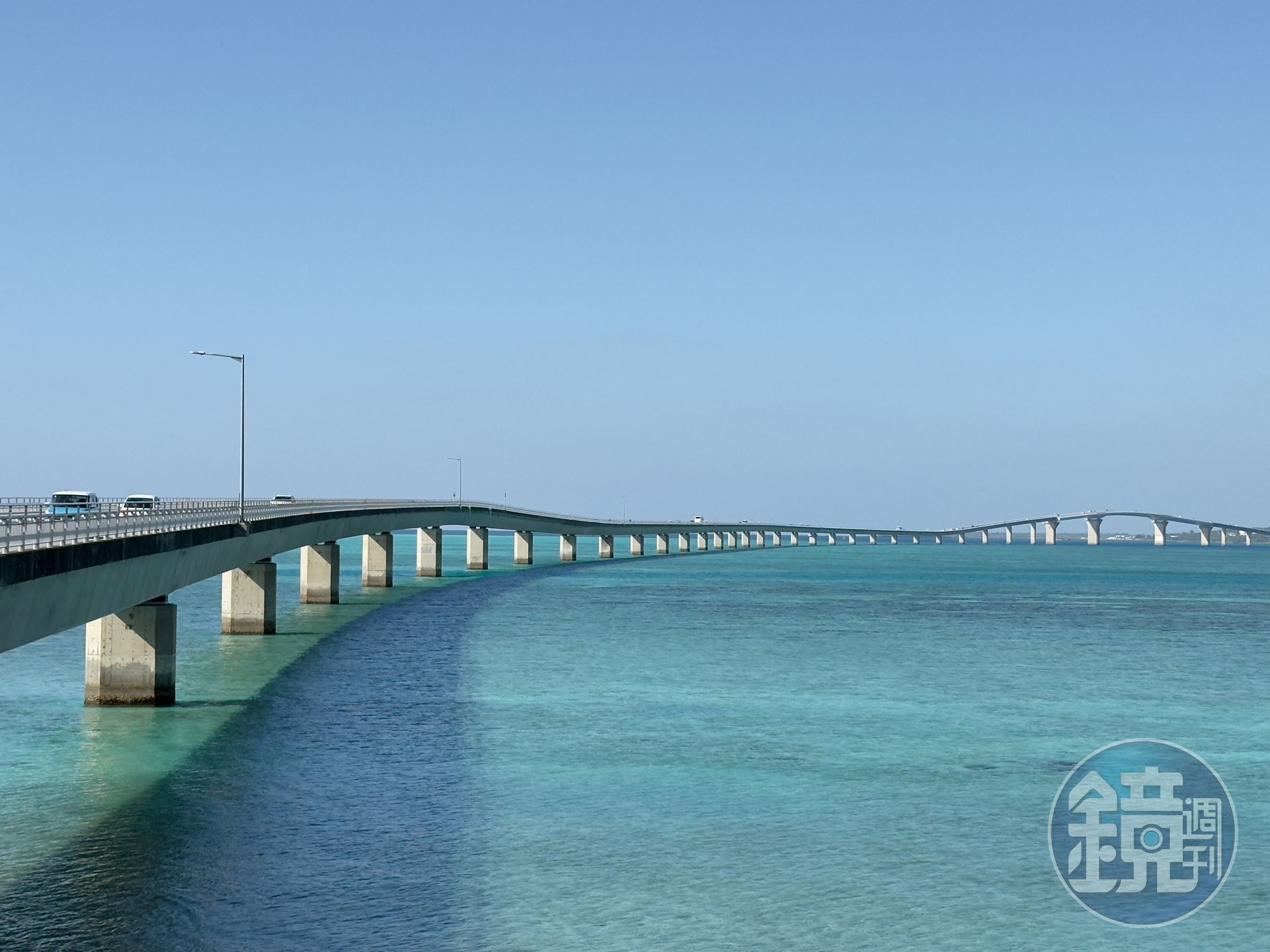 伊良部大橋全長3540公尺，是日本最長的免收費跨海大橋，連結宮古島與伊良部島。