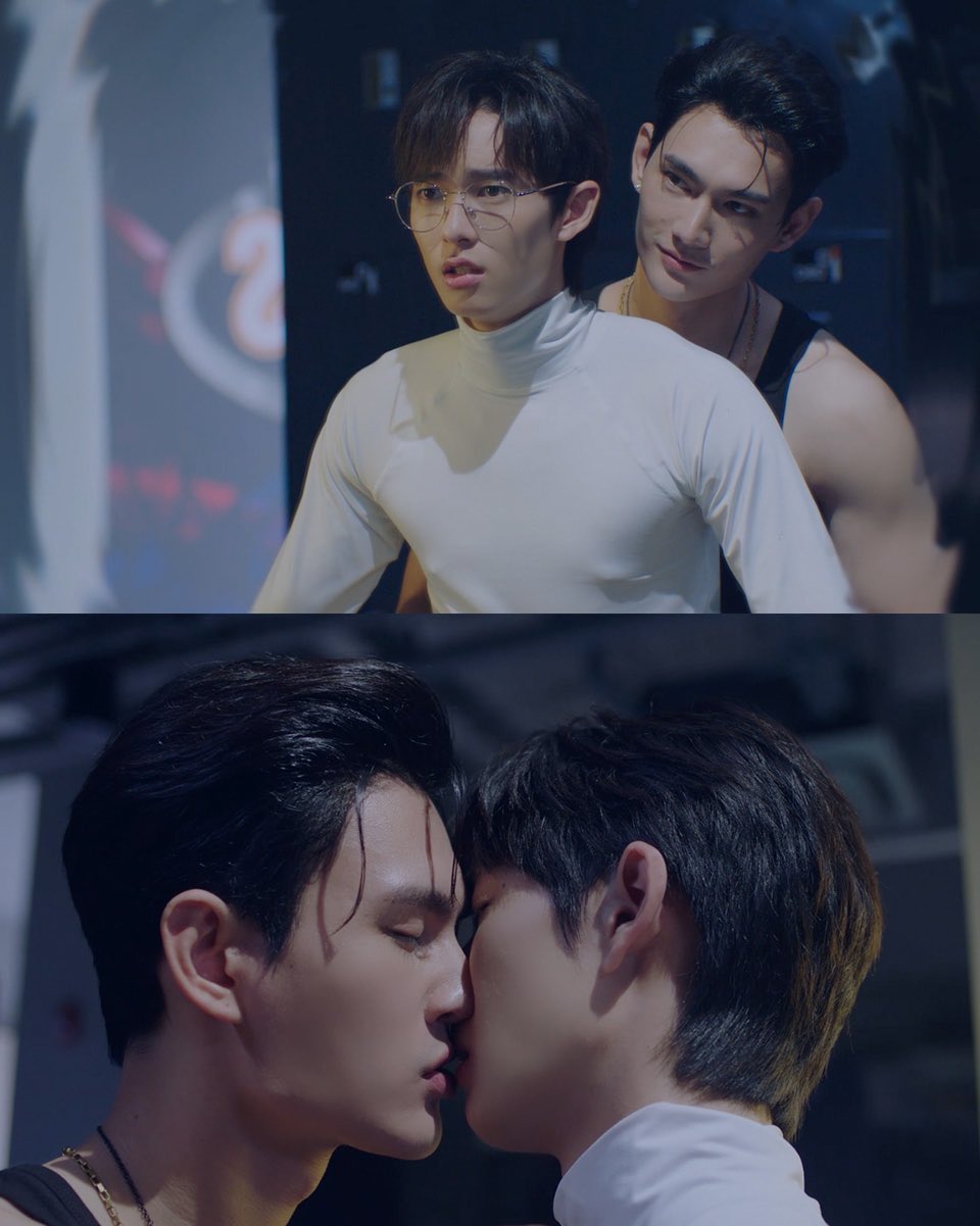 Pavel（上圖後）與Pooh是《極速戀人 Pit Babe the Series》的主CP，Pooh眼鏡戴與不戴有著不同變化。（翻攝Pit Babe the Series X）