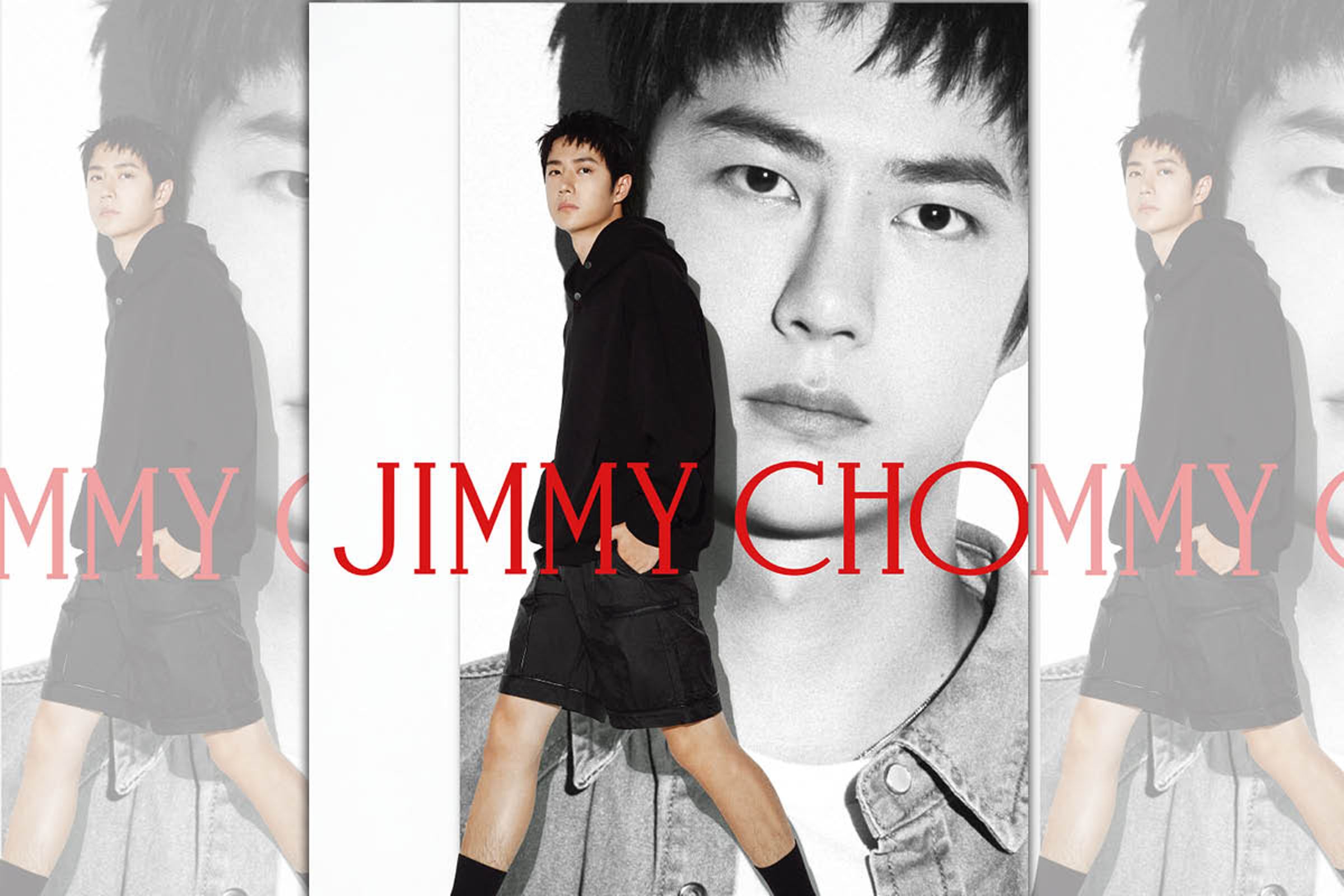 王一博拿下Jimmy Choo全球品牌代言人身份所拍攝的廣告大片。（藍鐘提供）