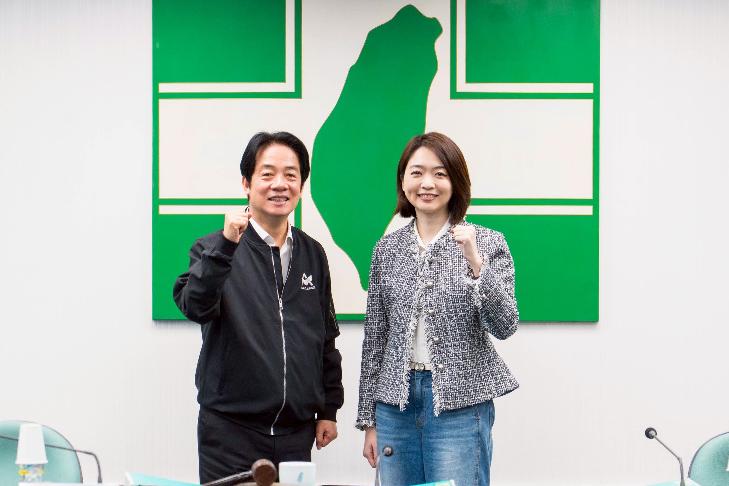 賴清德今日於民進黨中常會提及今年度預算遭杯葛超過7個月，也提及韓瑩獲徵召返鄉參選宜蘭市長。（民進黨提供）
