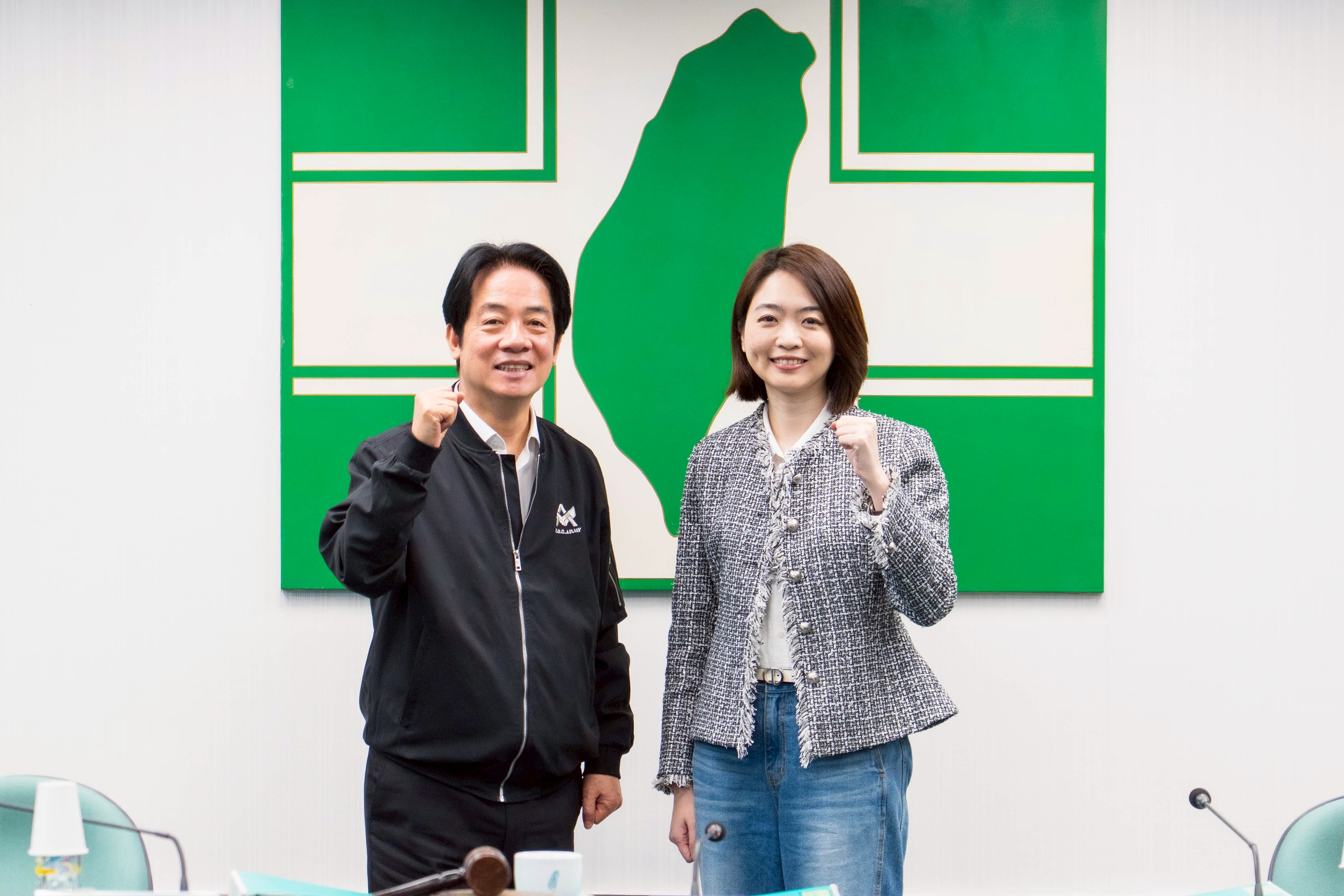 賴清德今日於民進黨中常會提及今年度預算遭杯葛超過7個月，也提及韓瑩獲徵召返鄉參選宜蘭市長。（民進黨提供）