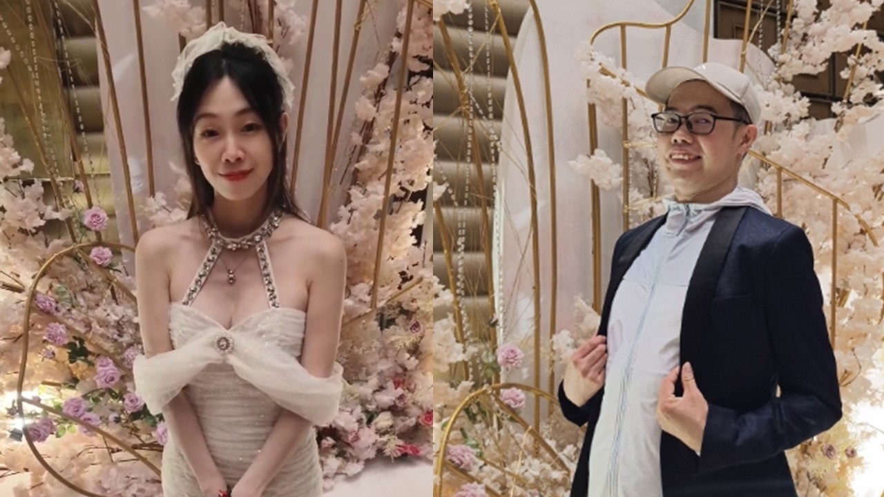 鄧佳華問「這是婚禮嗎」，簡簡「6字回應」笑翻網。（合成圖，取自鄧佳華Threads）
