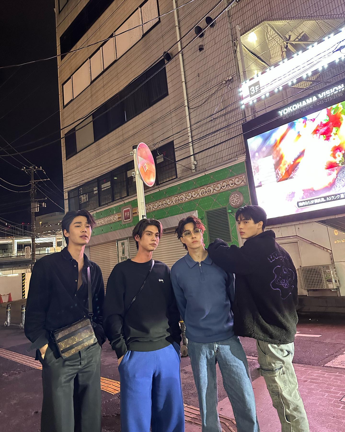 Win（右起）、Nani、Bright與Dew是泰國F4。（翻攝Win INS）