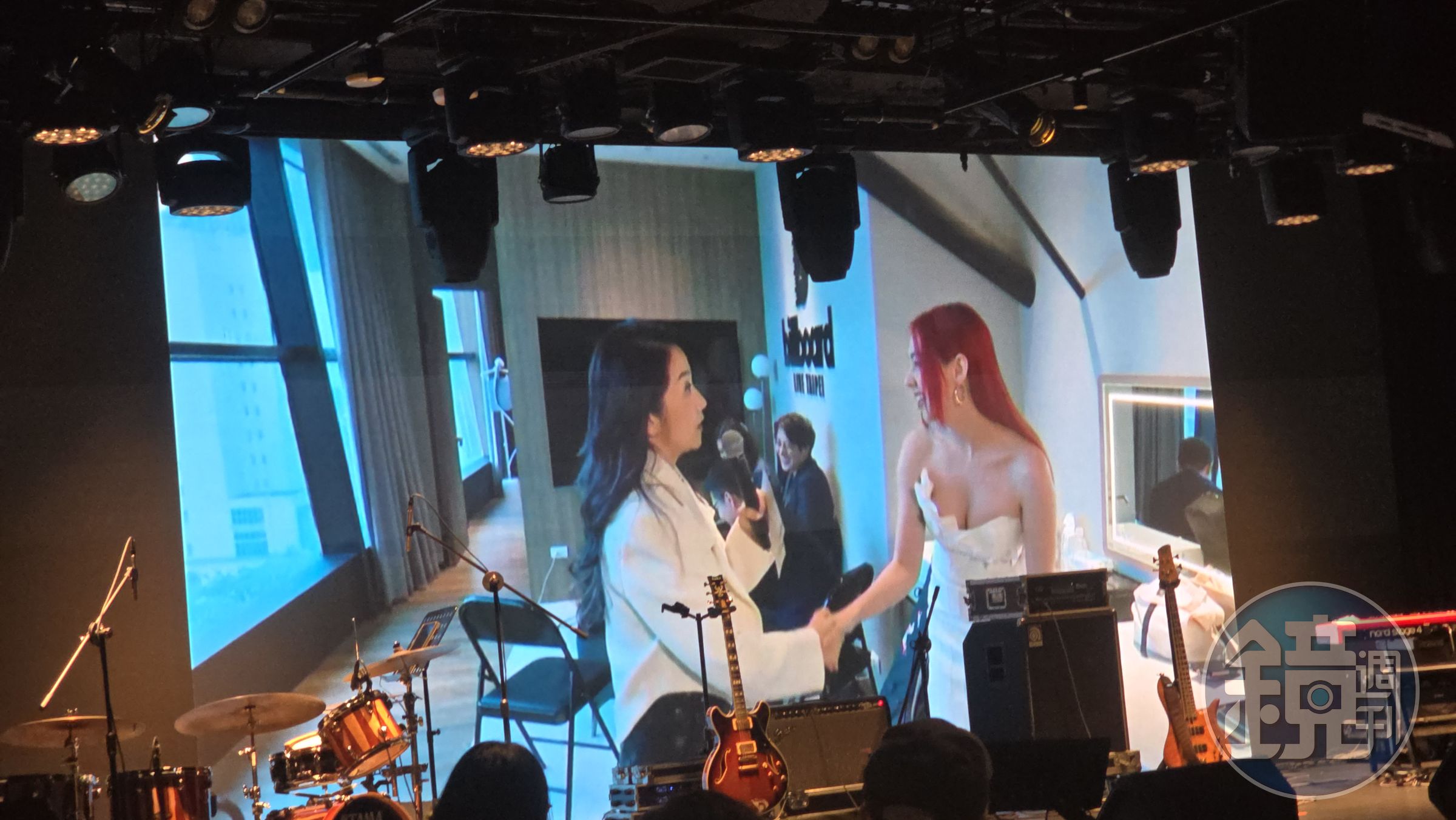 陶晶瑩主持Billboard Live TAIPEI 音樂餐廳開箱記者會,現場導覽妙語如珠。