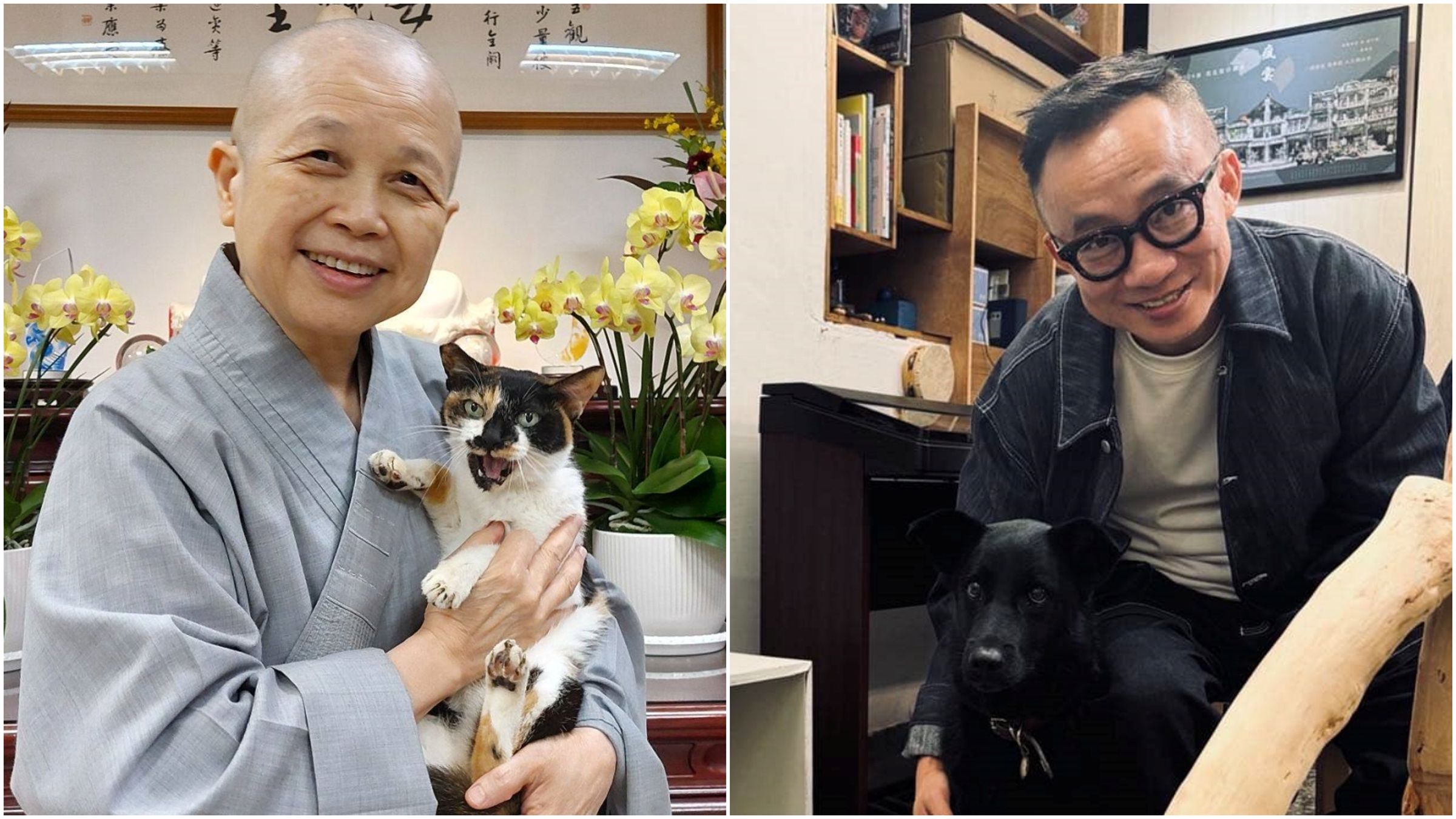 釋昭慧槓上許常德,表示許對她無中生有、噴罵不休,已構成了毀謗罪與公然侮辱罪。(翻攝2人臉書)