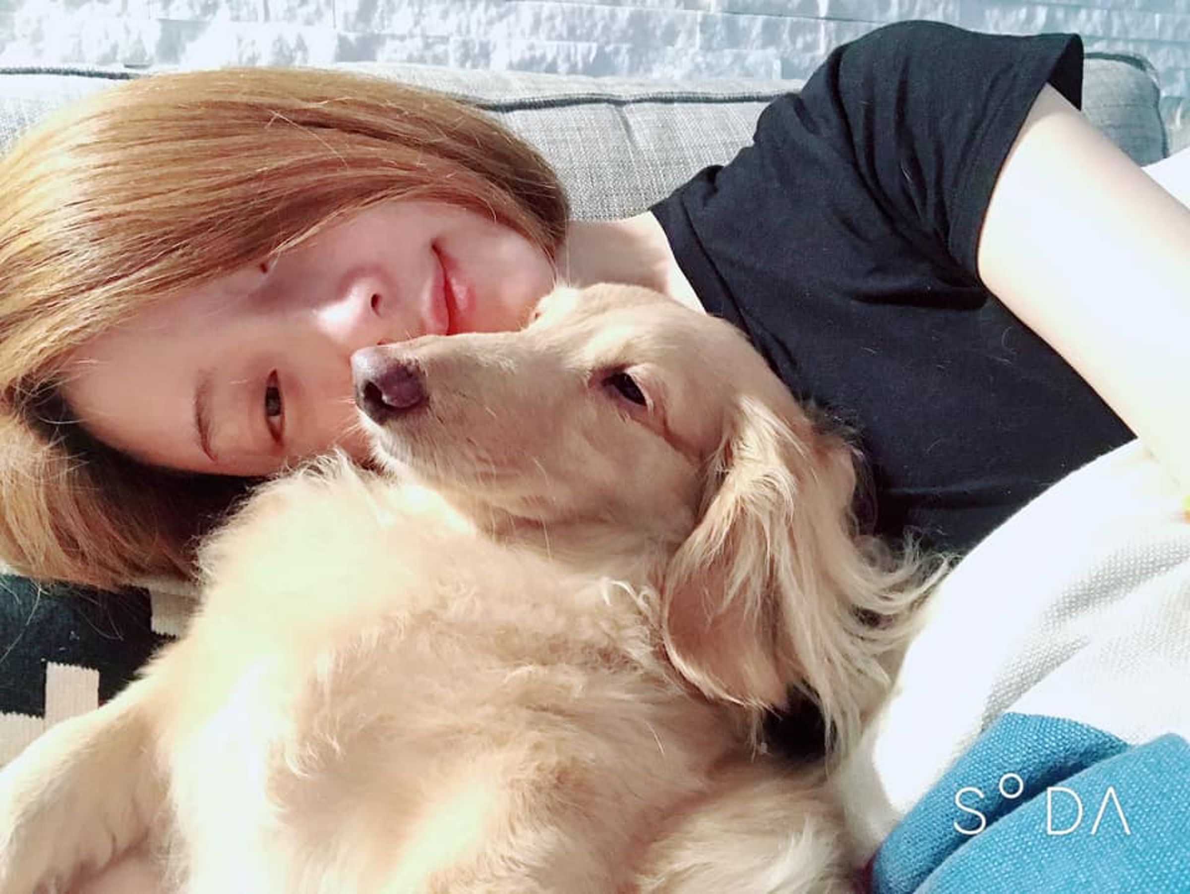 蔡淑臻的愛犬陪伴度過低潮期。（翻攝自蔡淑臻臉書）
