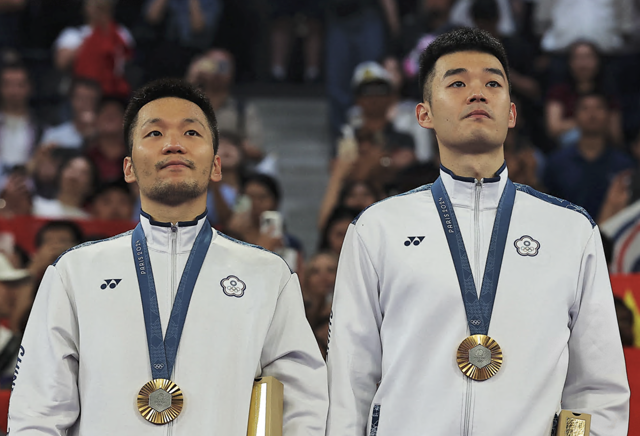 台灣羽球好手李洋（左起）、王齊麟拿下奧運羽球男雙二連霸，將於BWF羽球年終賽進行最後一舞。（達志影像）