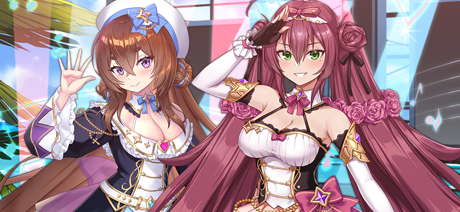 「王國放送局」一期生VTuber「西西莉」（左）與「花咲」（右）。（希娜科技藝術提供）