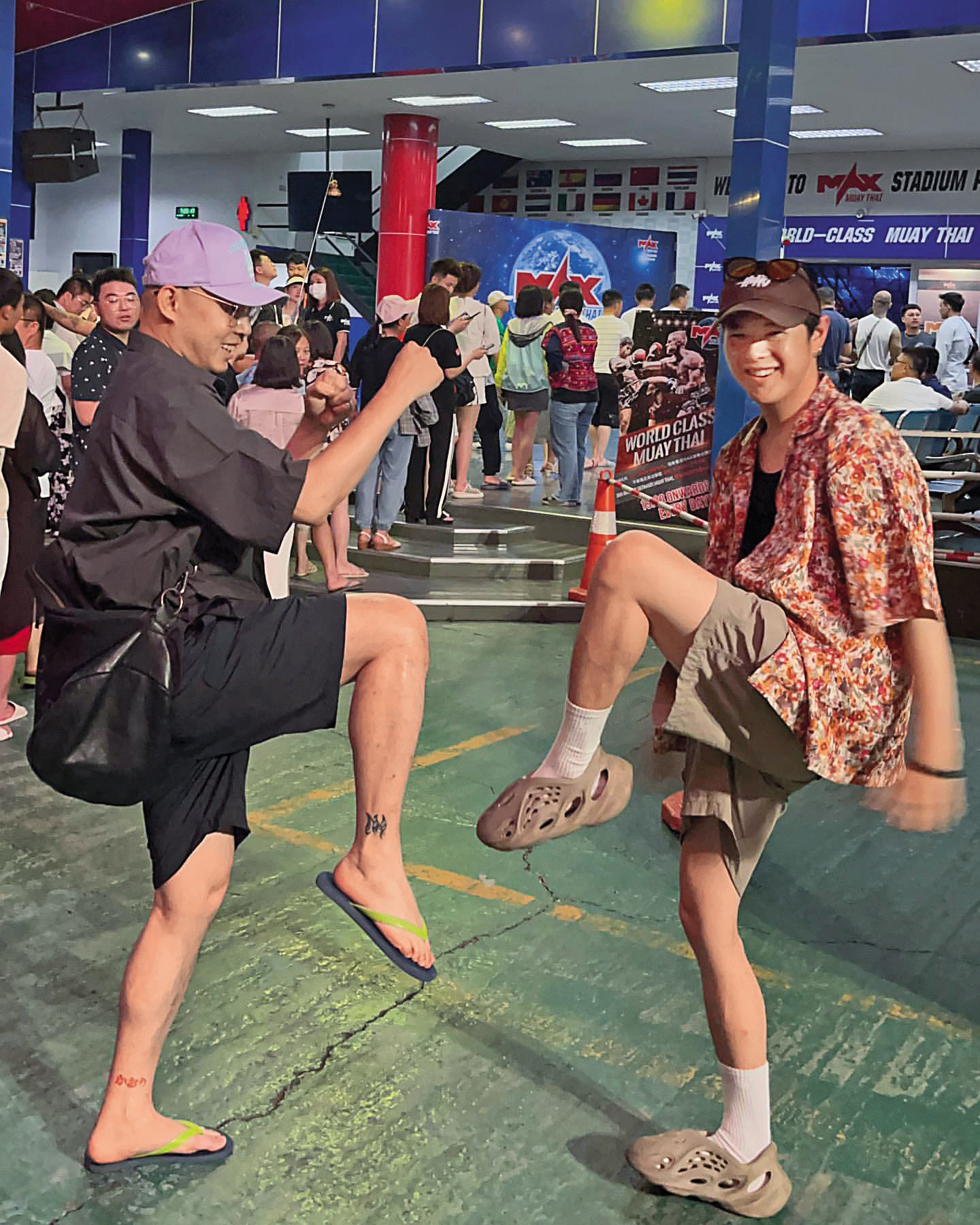 看似文靜的郭家瑋（右）喜歡找朋友一起運動，增進身心健康。（翻攝自郭家瑋IG）