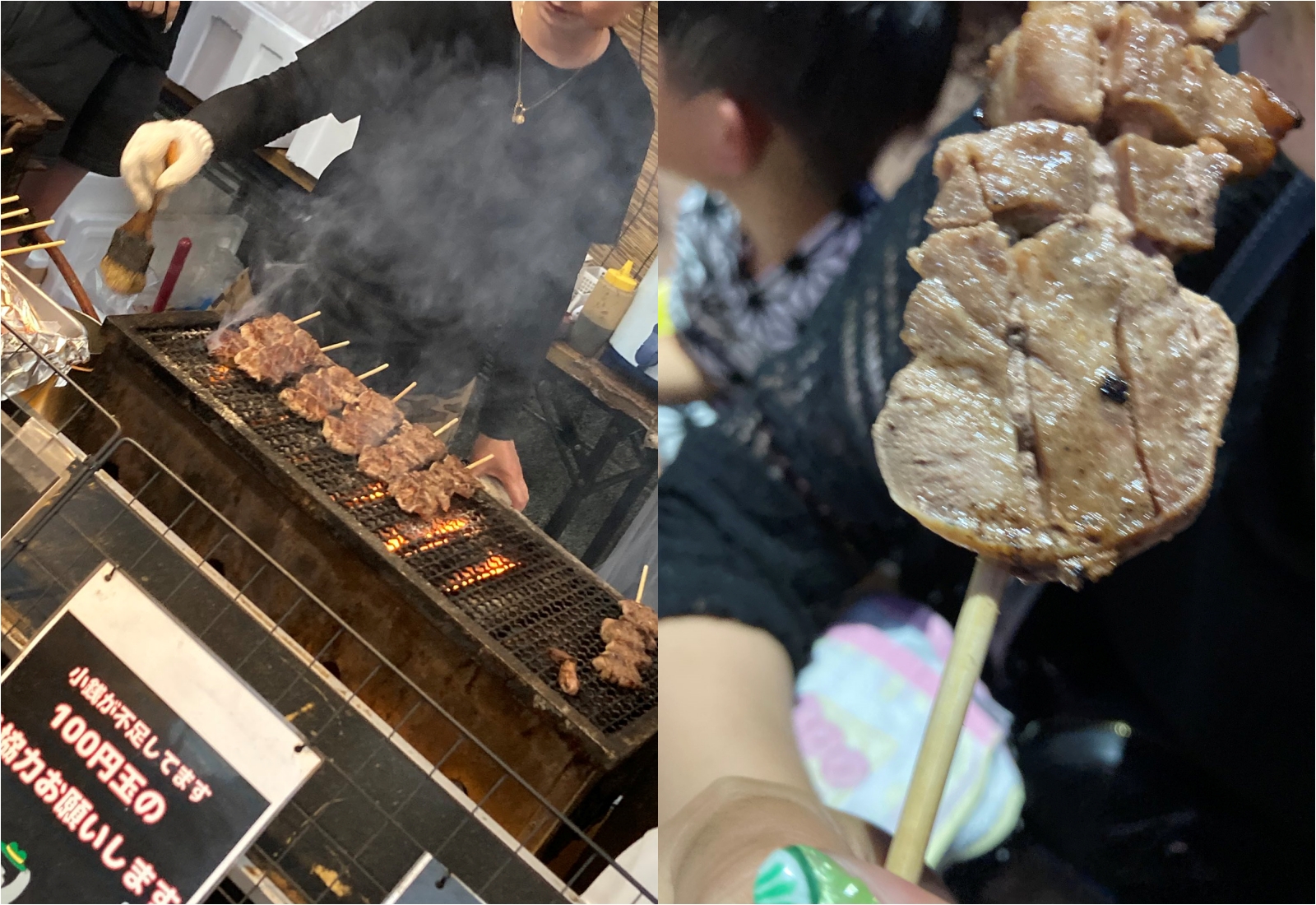 日本網友在夏季祭典買仙台牛舌，到手的卻是豬舌，引發眾人熱議。（翻攝自X）