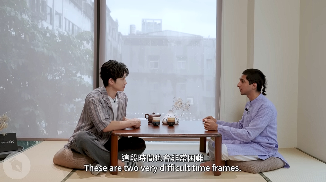 博恩日前公開訪問阿南德的影片，引起討論。（翻攝自曾博恩YouTube）