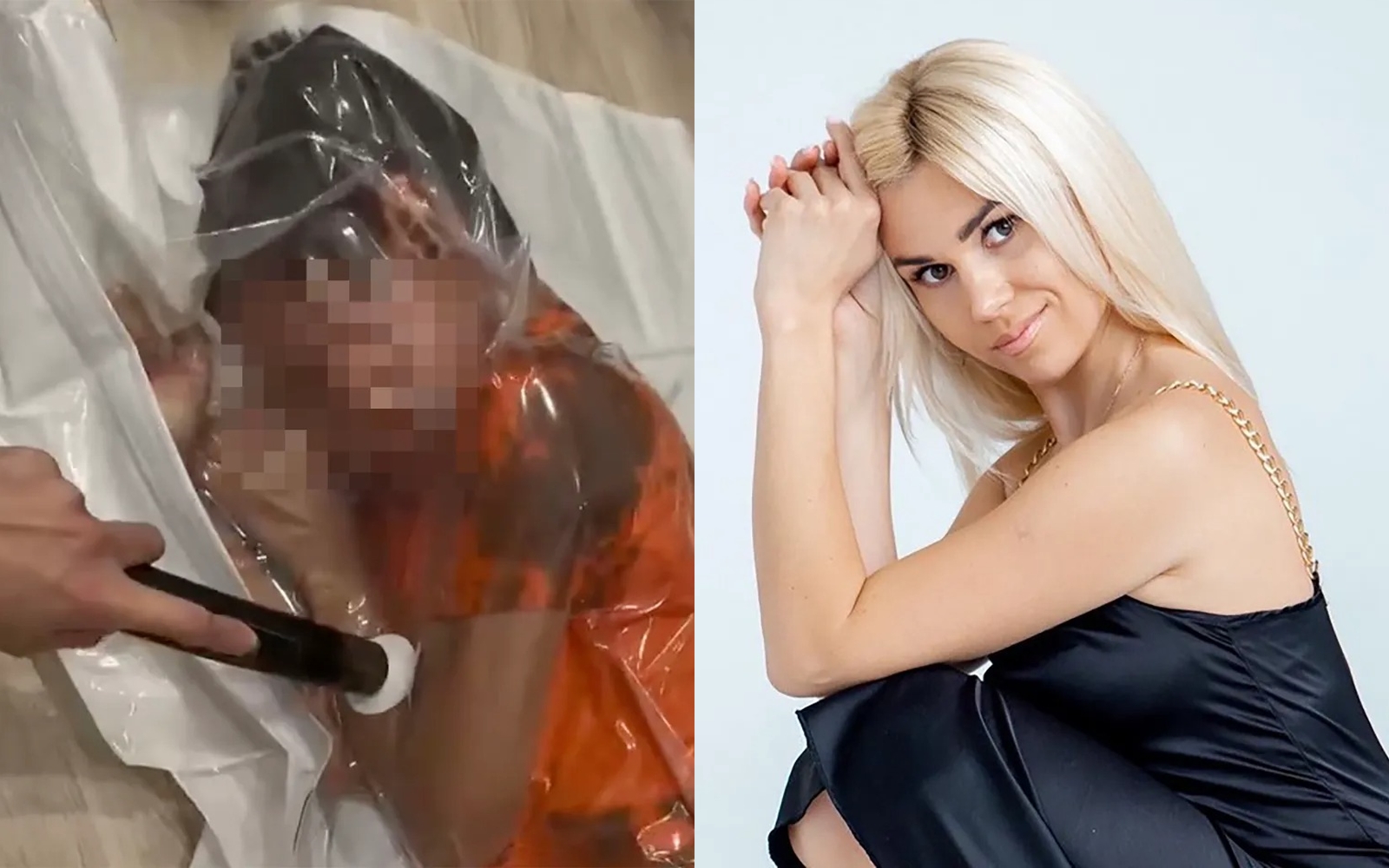 短短兩秒鐘內，收納被抽成真空，嚇得小孩立刻叫媽媽。（翻攝畫面）