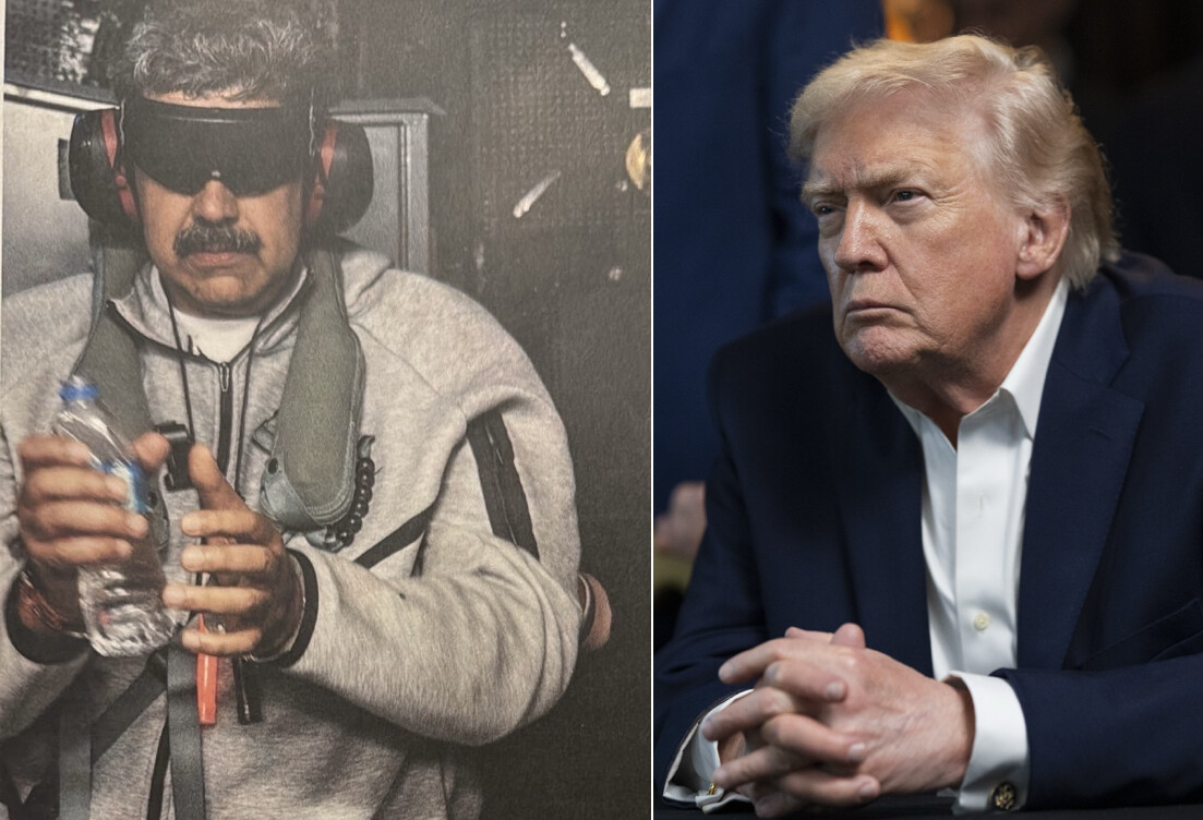 委內瑞拉總統馬杜洛遭美軍上銬逮捕，川普宣布美國接管委內瑞拉。（翻攝自@realDonaldTrump Truth Social）