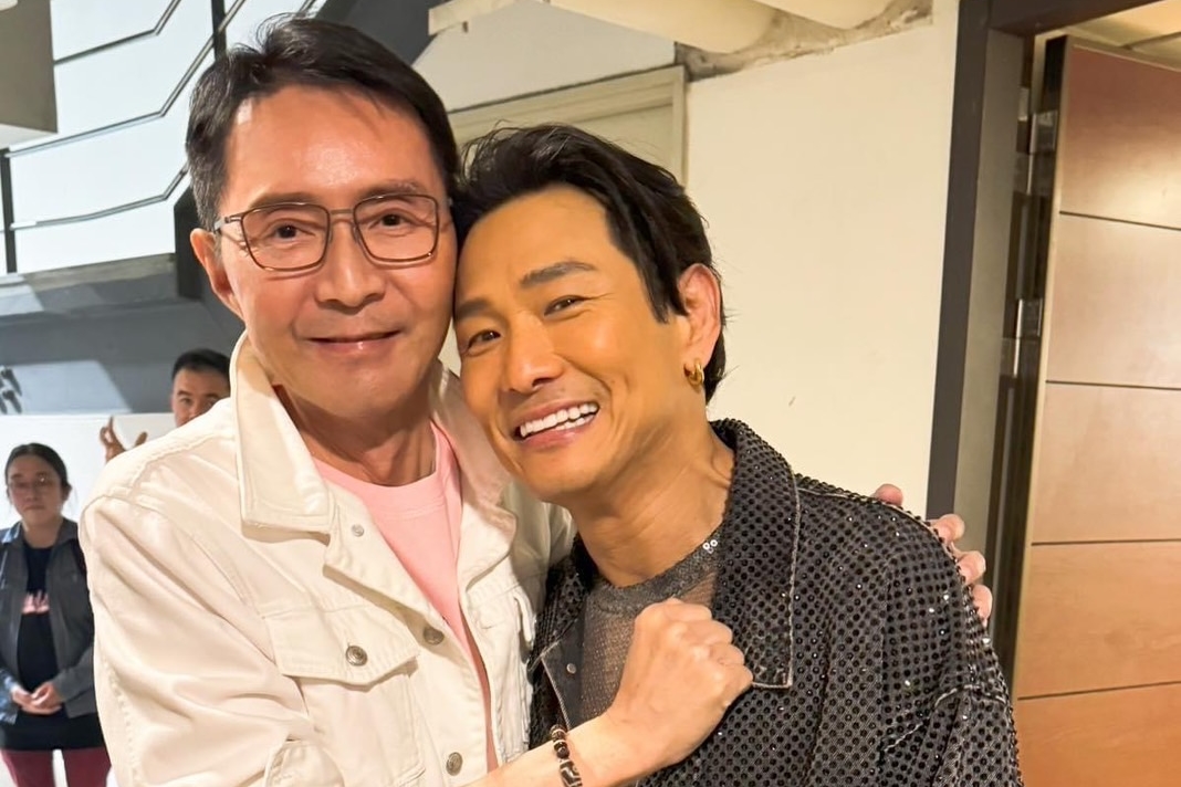 杜德偉和林立洋在台灣演唱會時合影。（翻攝自臉書）