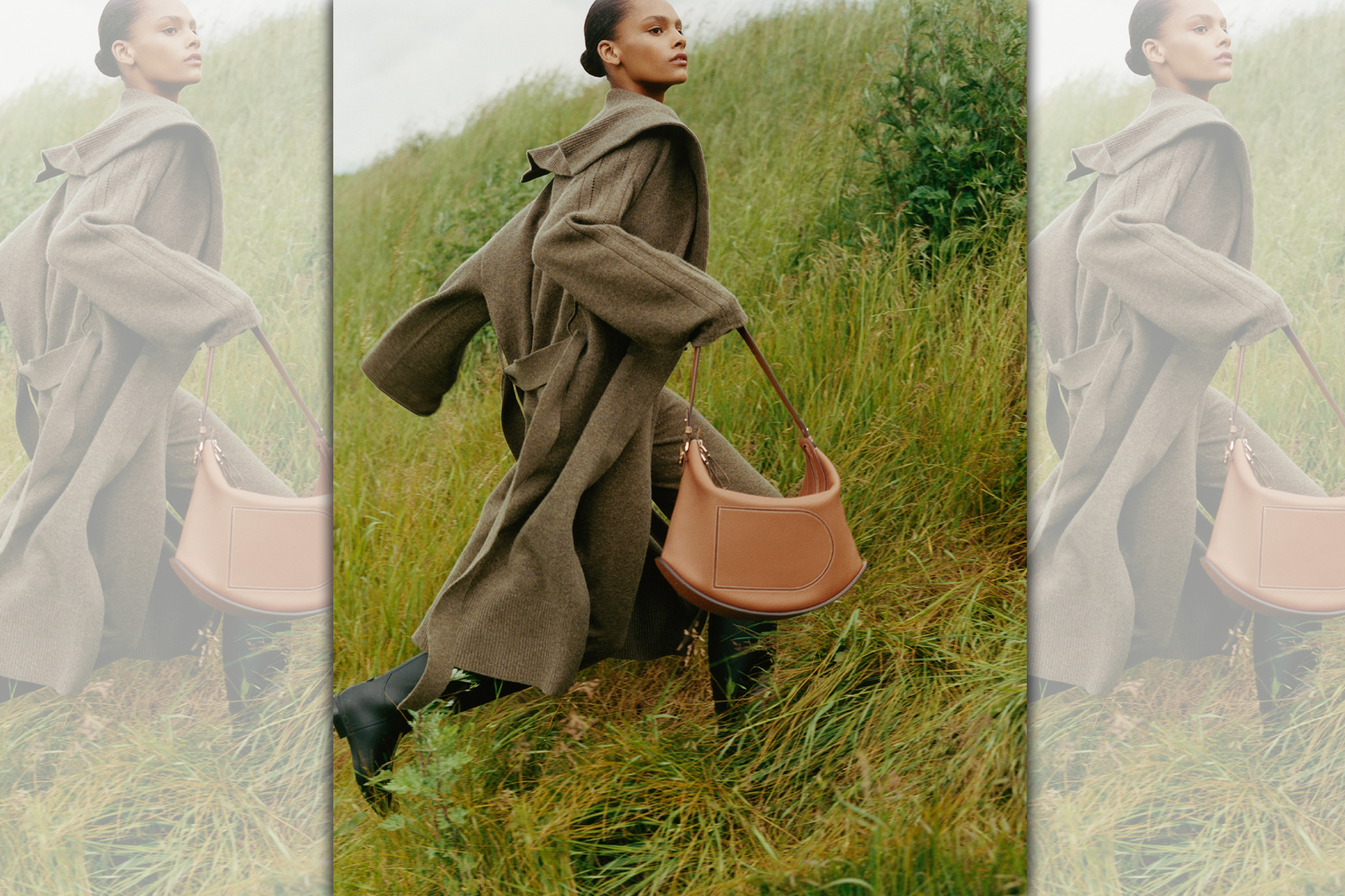 DELVAUX推出新款Pin Swing XL手袋，外型簡約中見精緻。Pin Swing XL茶色NT$155,300（美之心提供）