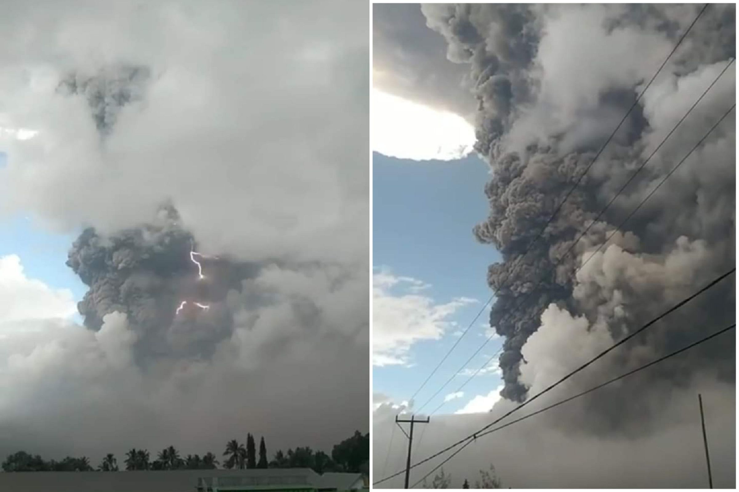 印尼發生大規模火山爆發,震撼影片曝光!日氣象廳憂引發海嘯抵沖繩。(翻自X平台)