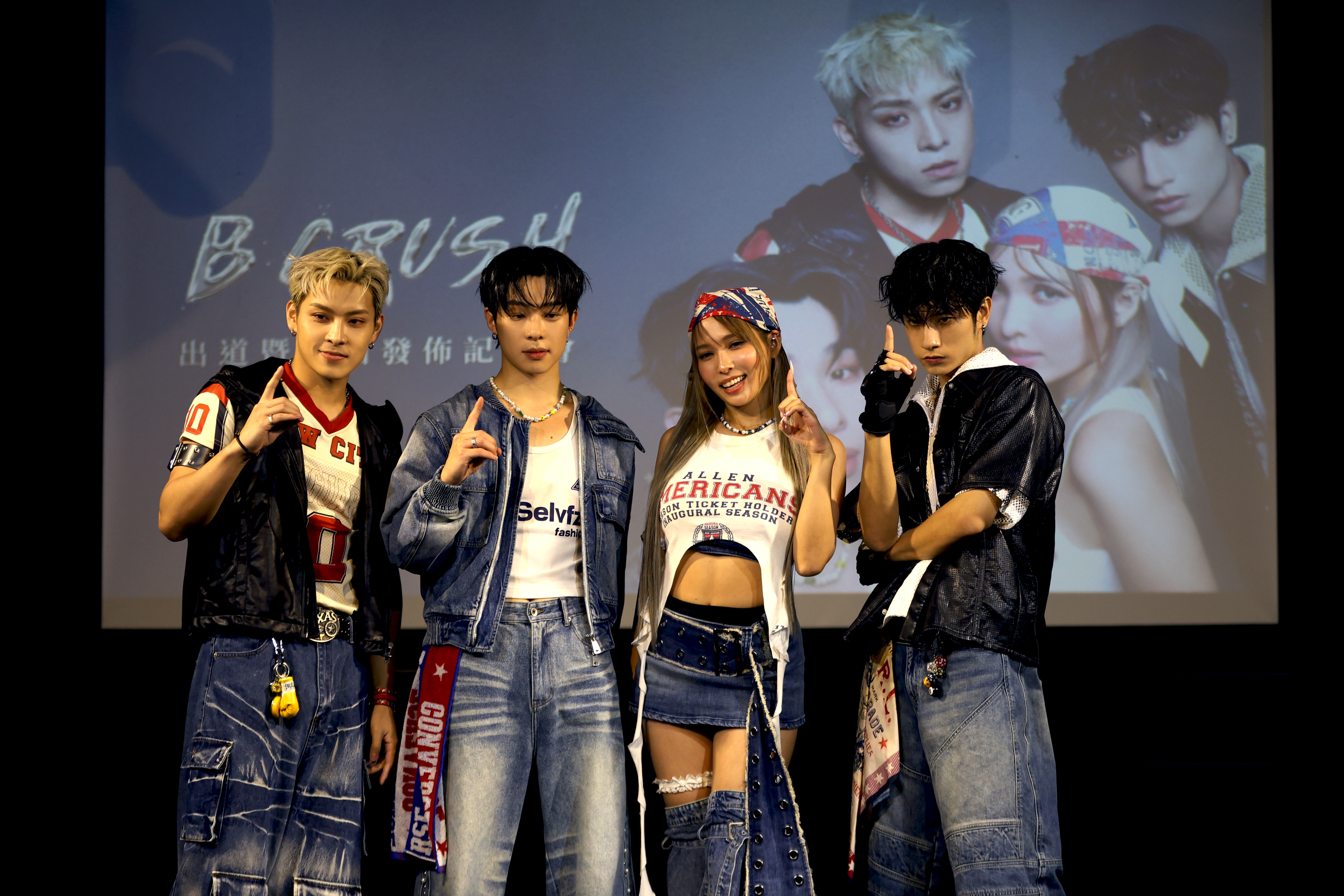 「B CRUSH不小心製造」由洪暐（左起）、宰宰、蝶香及彥組成。（踢帕娛樂提供）