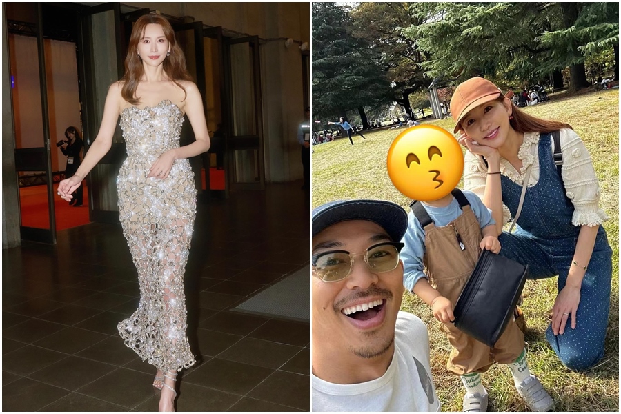 今天是林志玲49歲生日，她罕見在社群媒體曬出一家三口照。（翻攝自林志玲Chiling Lin臉書）