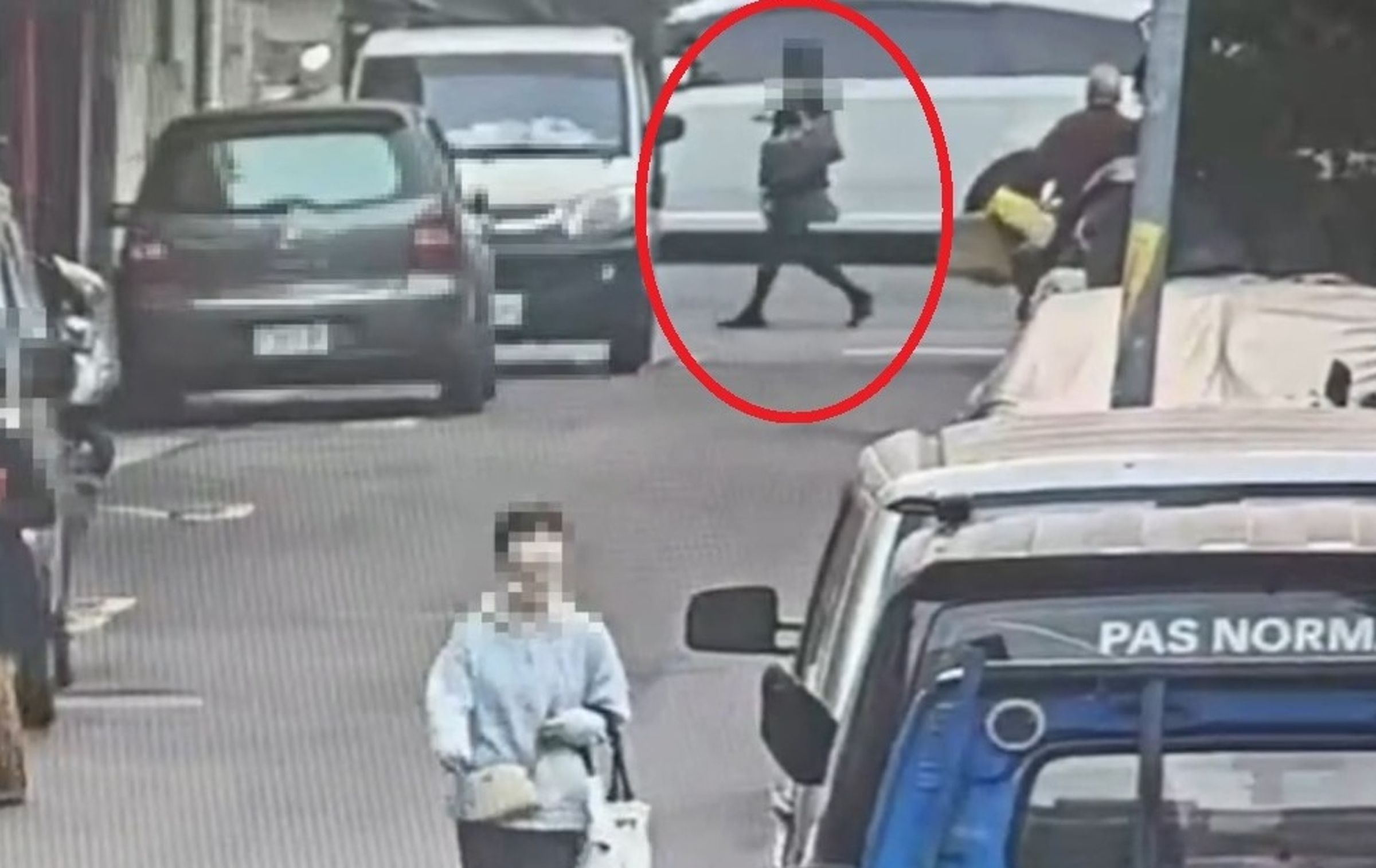 警方掌握該名男扮女裝的男子在校園附近徘徊。(翻攝畫面)