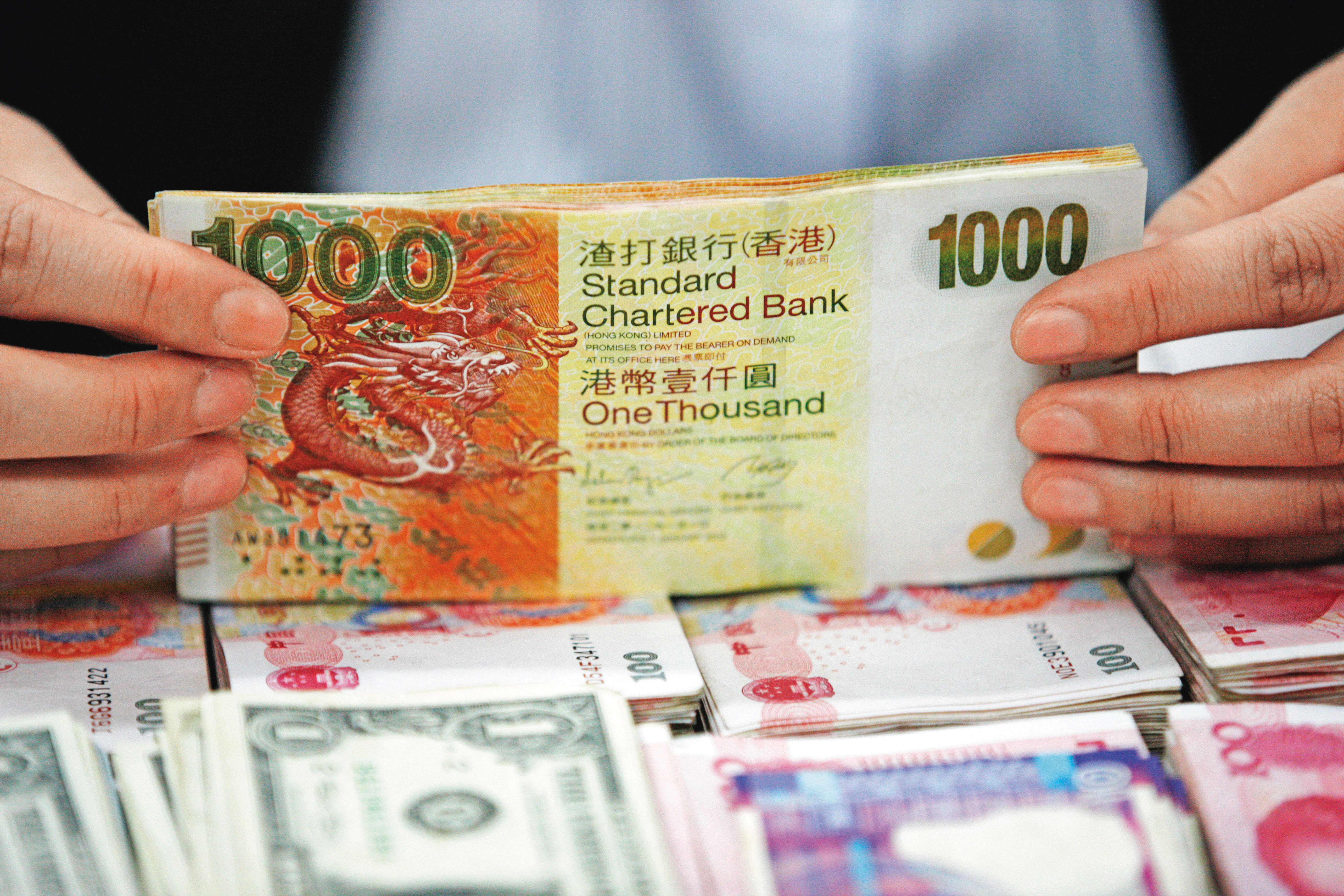香港守不守得住「聯繫匯率」的紅線，將是今年最被關注的焦點。（東方IC）